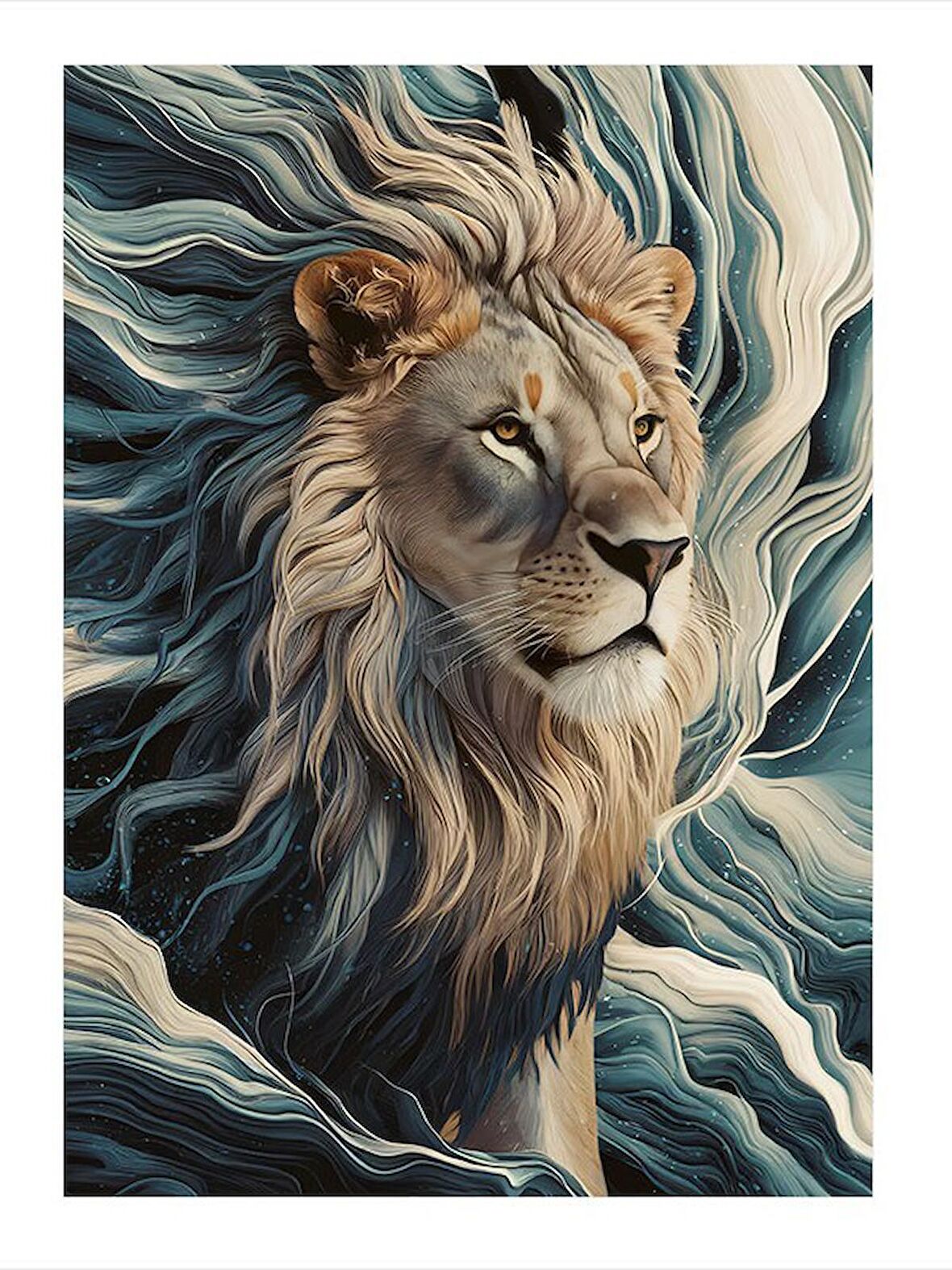 Asil Aslan Mdf poster 25cmX 35cm