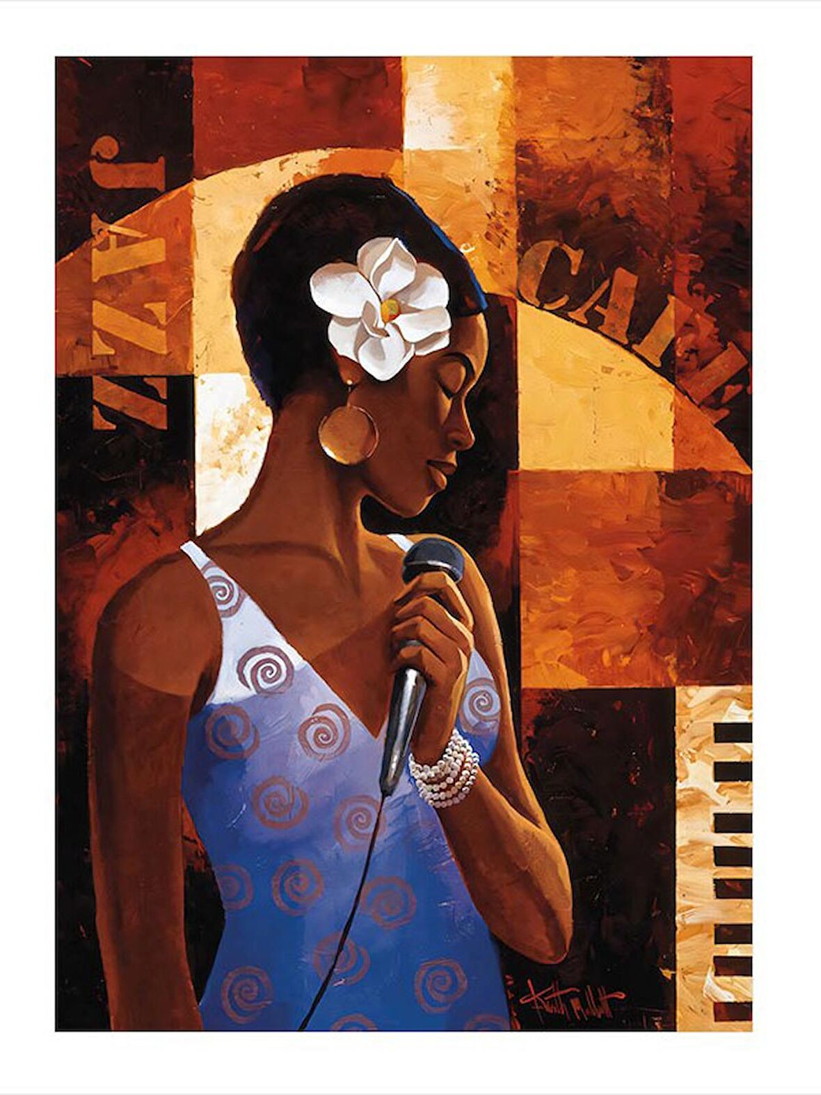 Afrikalı Kadın Modern Mdf Tablo 18cm X 27cm