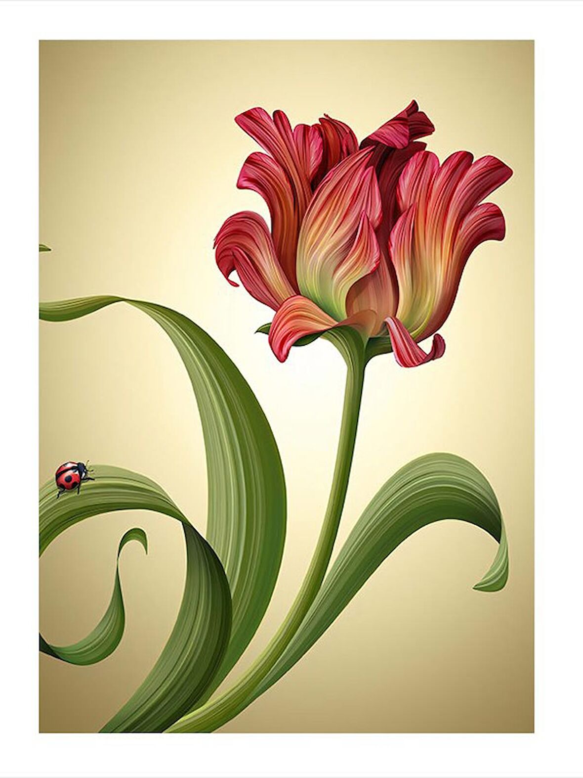 Çiçek Model Ahşap Tablo 50cmX 70cm