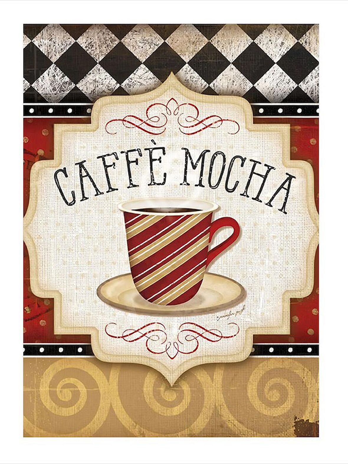 Kahve Temalı Art Mdf Tablo 25cmX 35cm