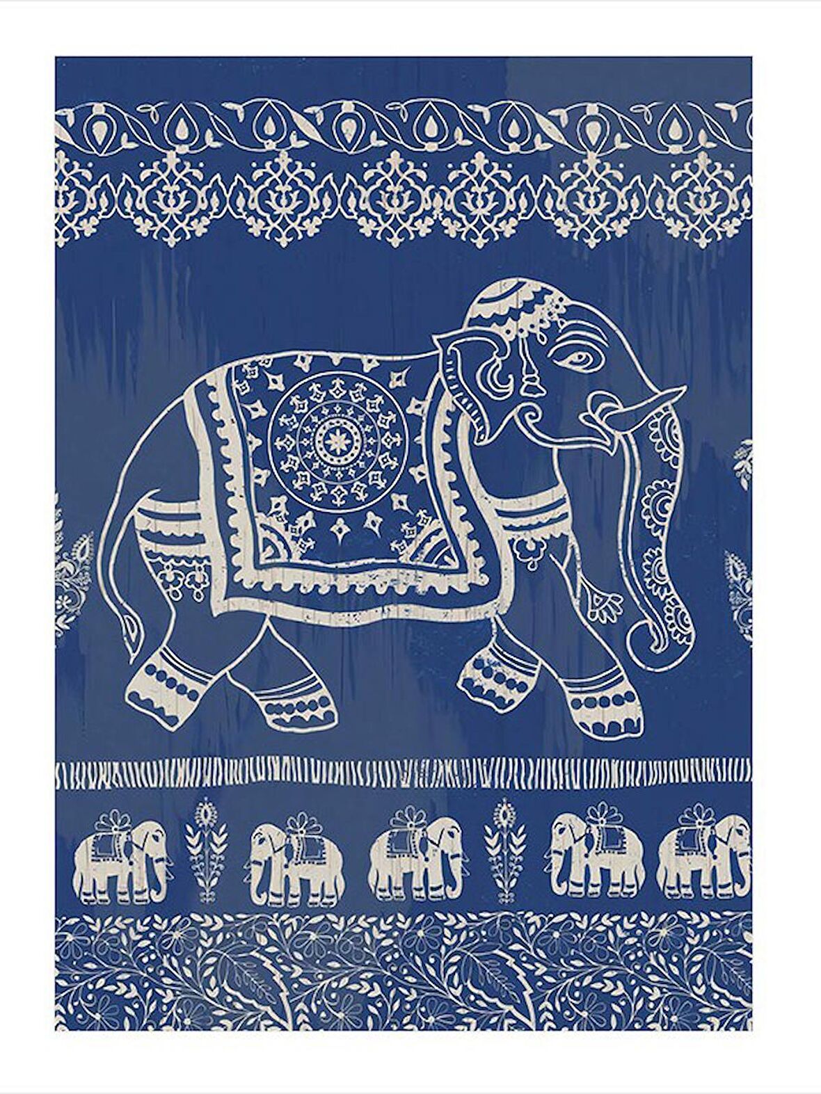 Hindistanda Fil Art Mdf Tablo 18cm X 27cm