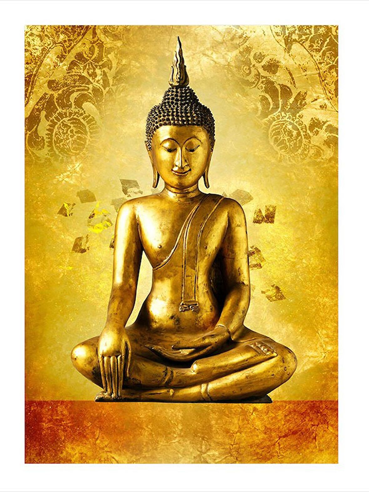 Buda Heykeli Modern Mdf Tablo 18cm X 27cm