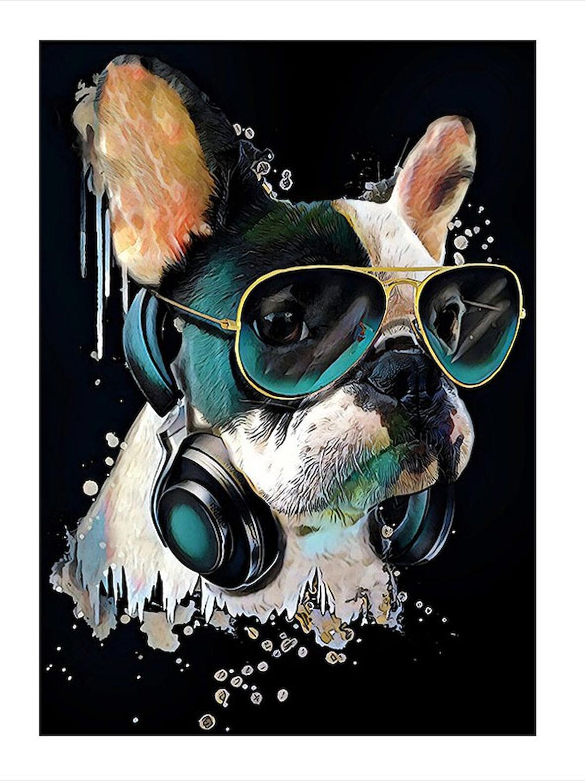 Karizmatik  Köpek Modern Ahşap Tablo 50cmX 70cm