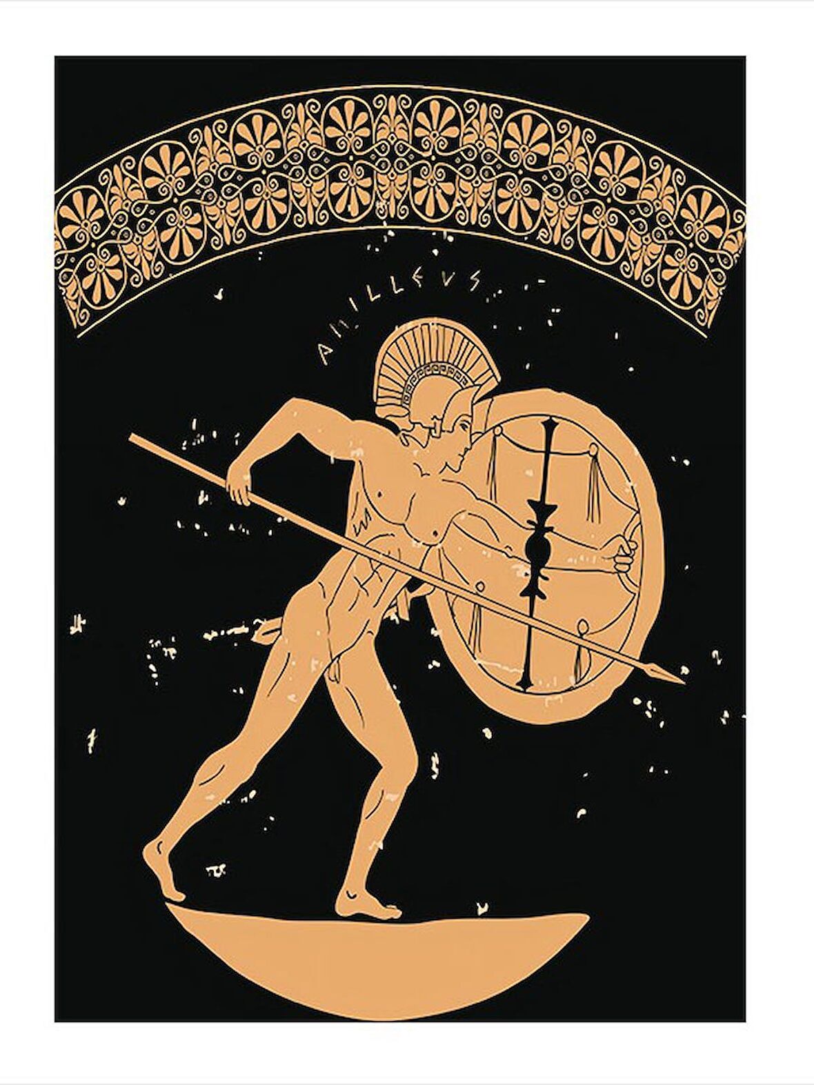Mızraklı Asker Art Mdf Poster 25cmX 35cm