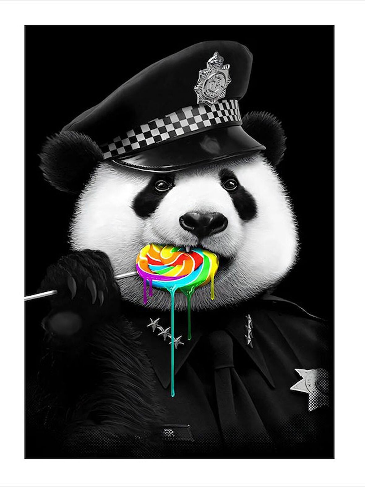 Lolipop Yiyen Panda Tasarım Mdf Tablo 35cm X50cm