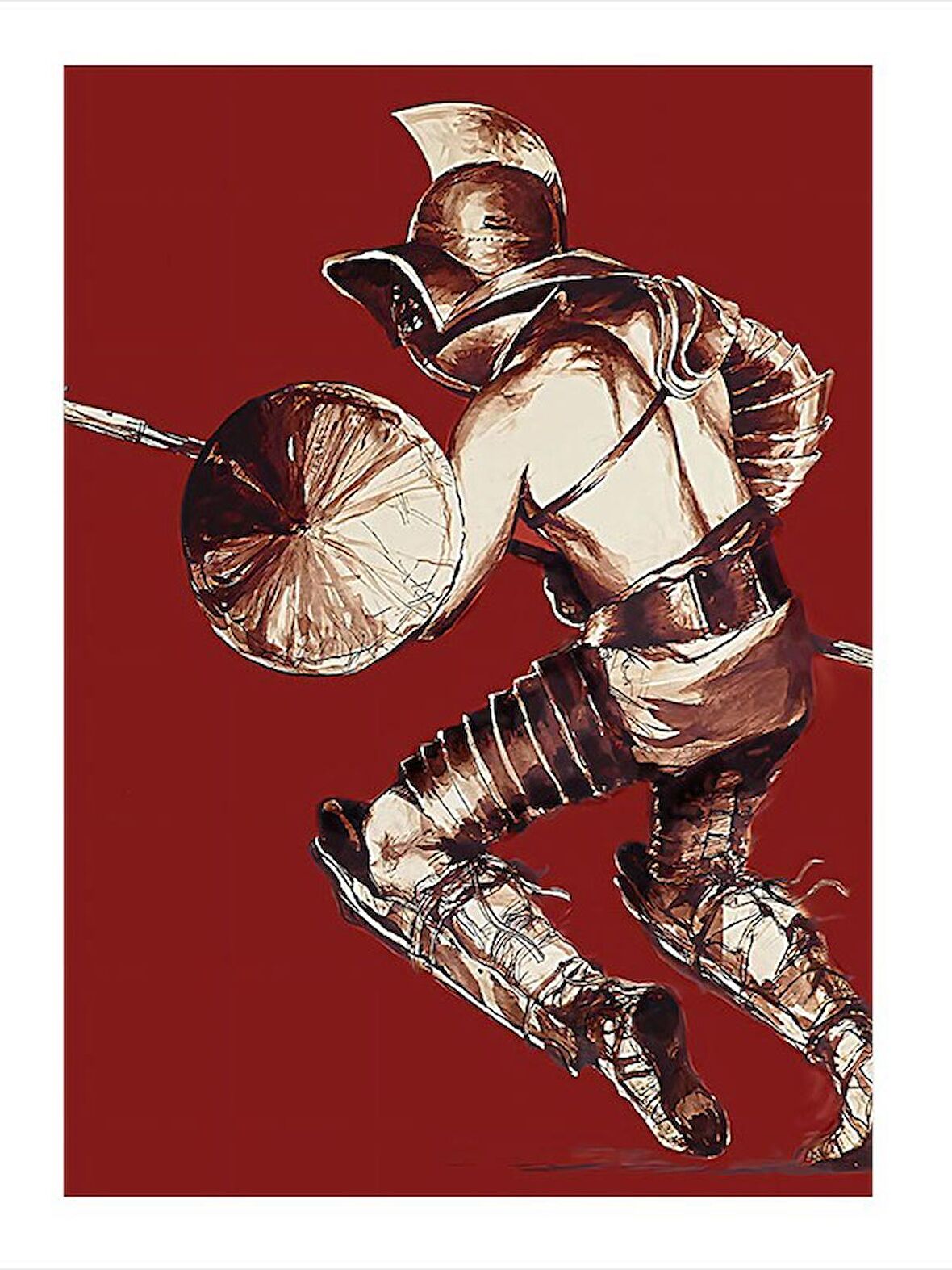 Savaşçı Gladyatör Mdf poster 25cmX 35cm