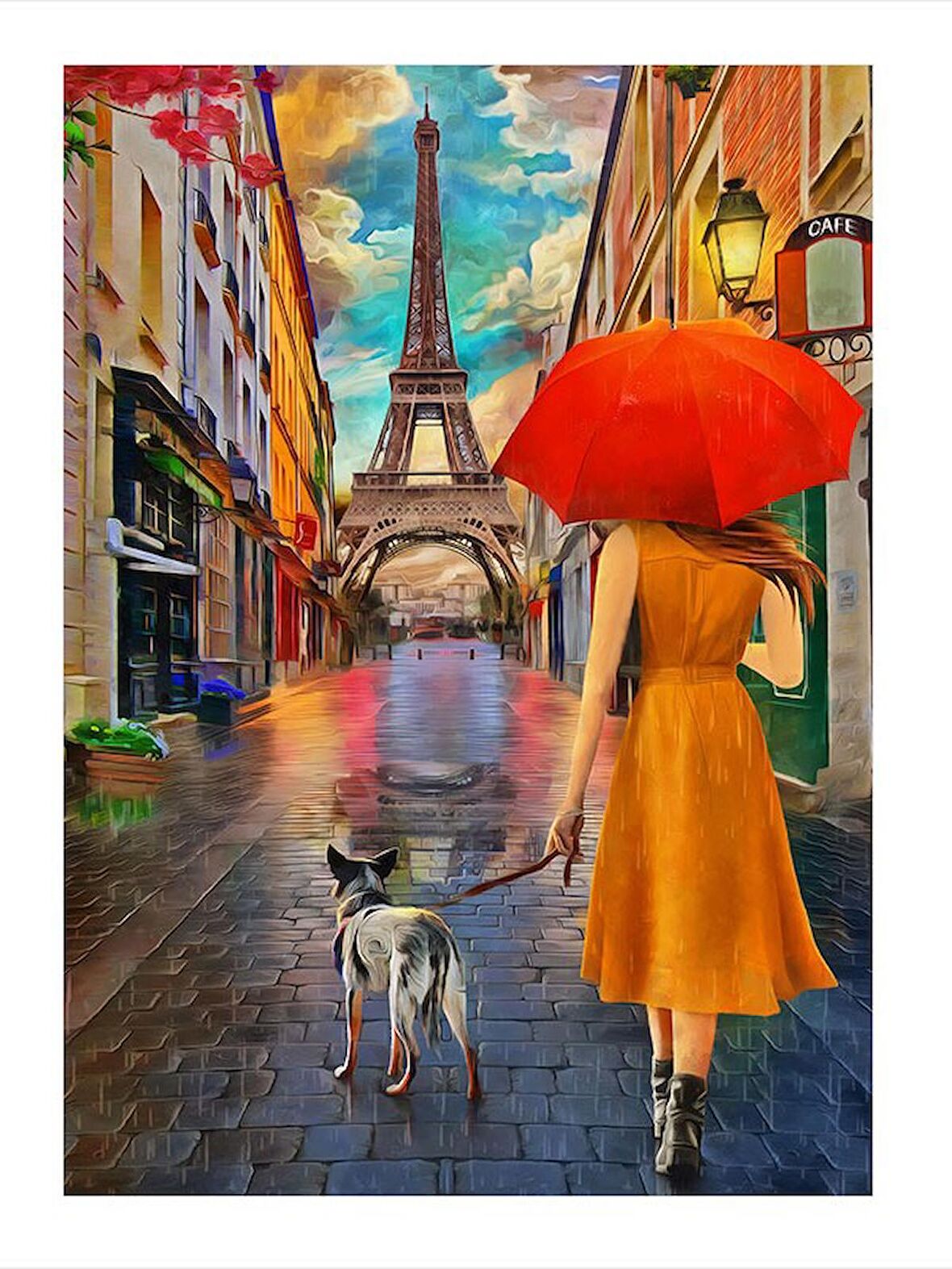 Paris Fransa Dekoratif Mdf Tablo 18cm X 27cm