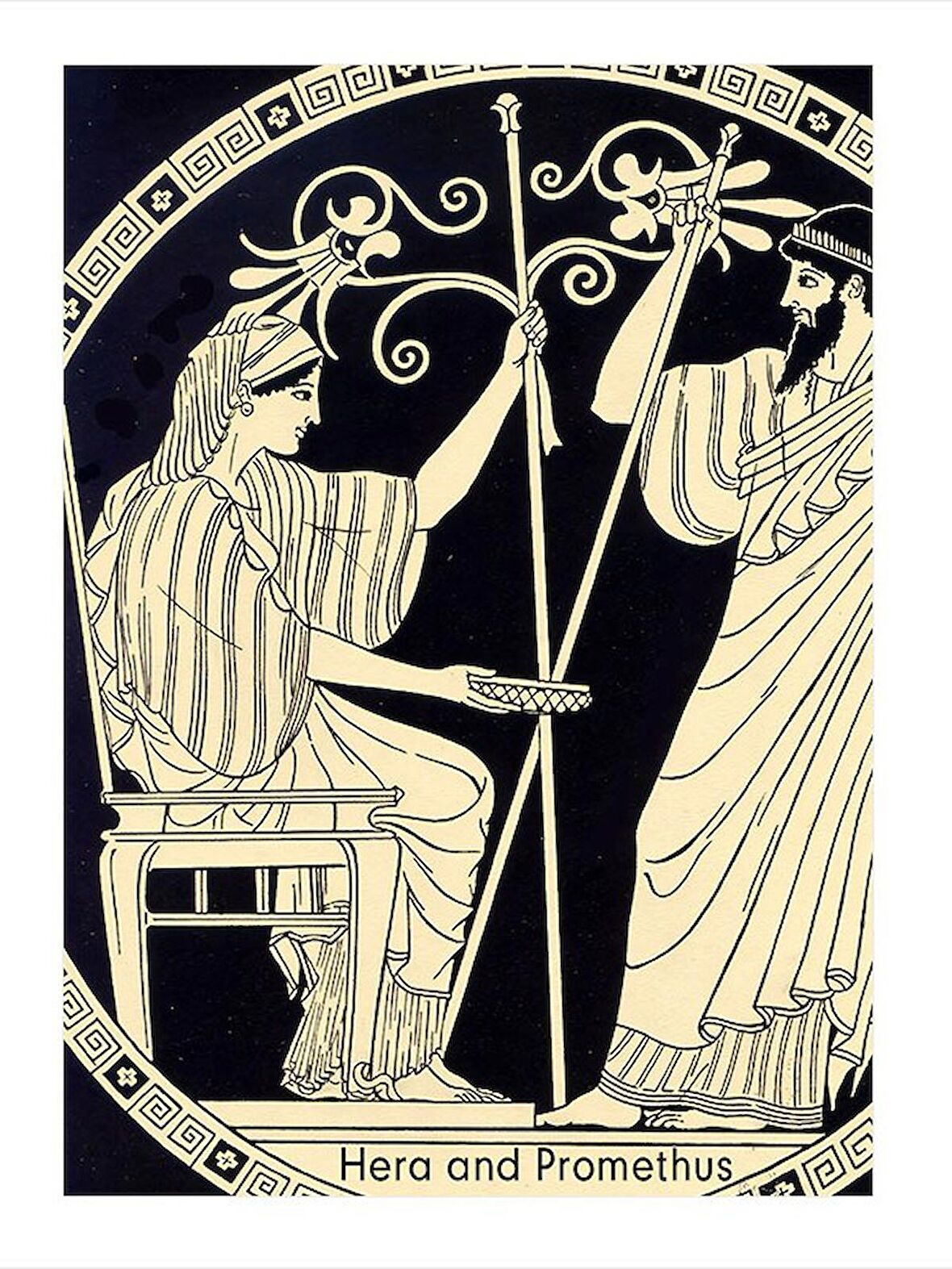 Hera Ve Promethus Mdf Tablo 18cm X 27cm