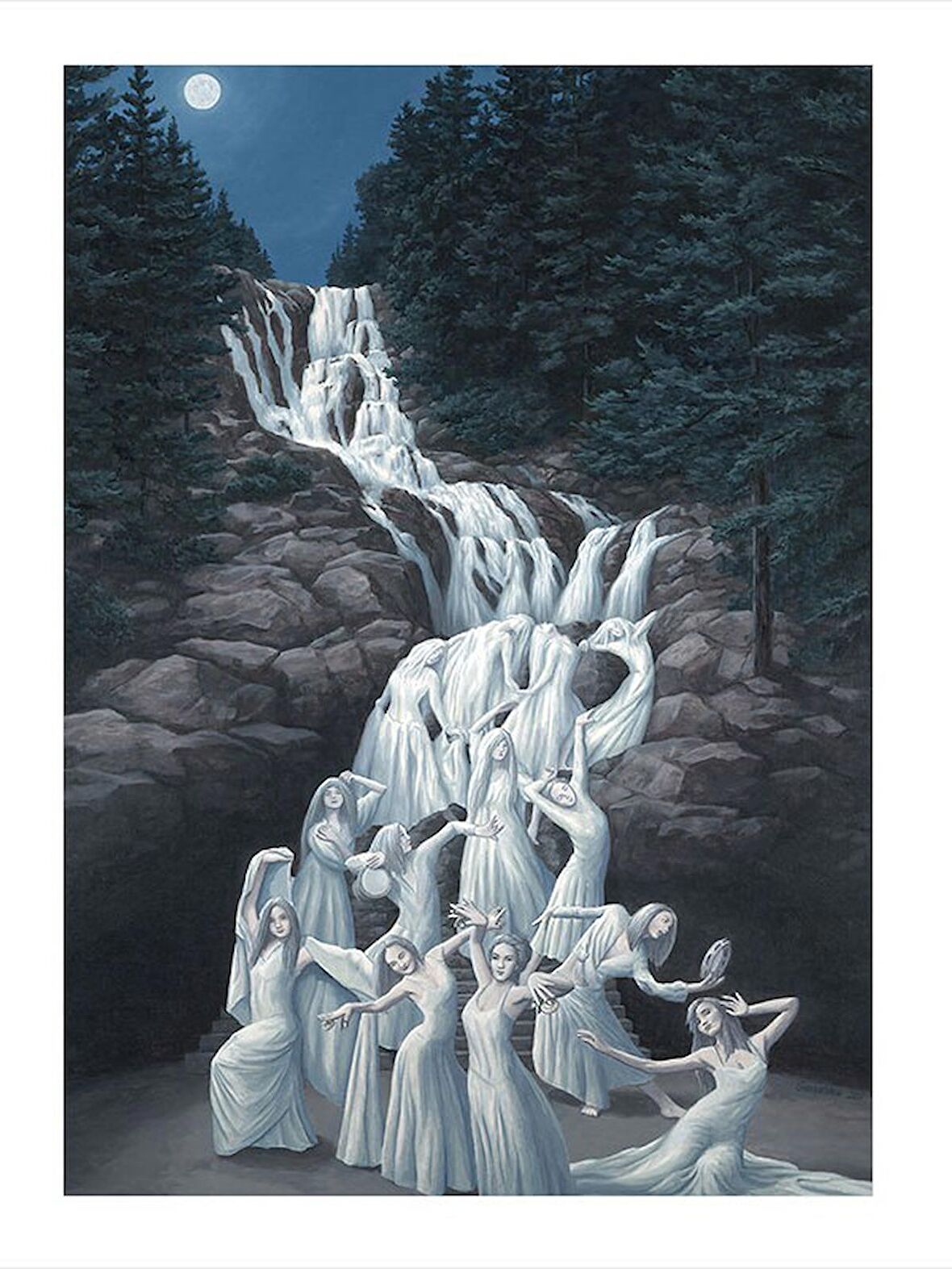 Kadın Ve Nehir Tasarım Mdf Tablo 35cm X50cm