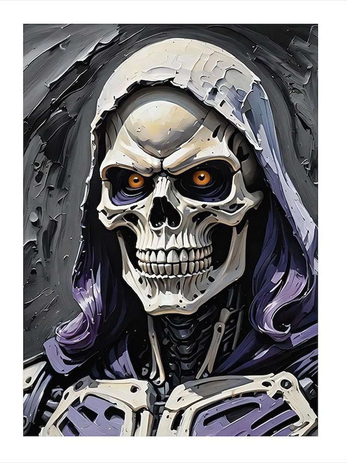 İskeletor Dekoratif ahşap Tablo 50cmX 70cm