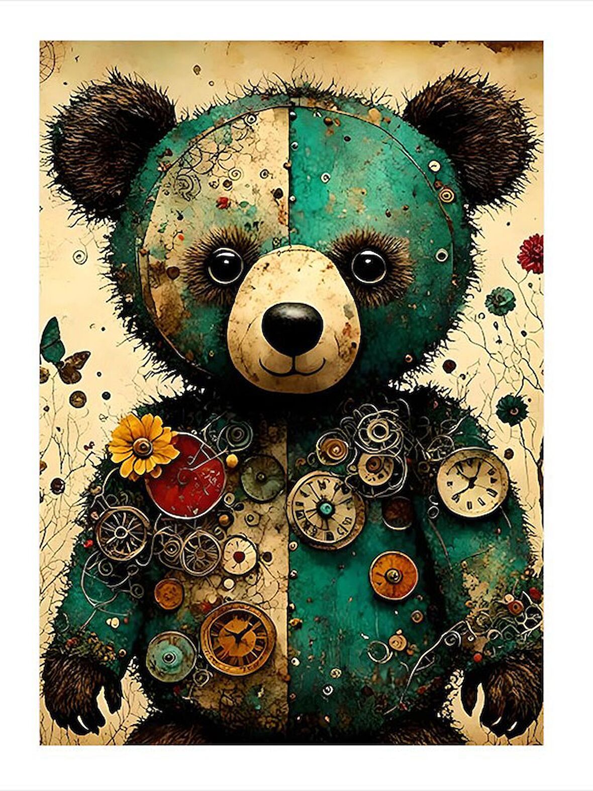 Oyuncak Ayı Art Mdf Poster 18cm X 27cm