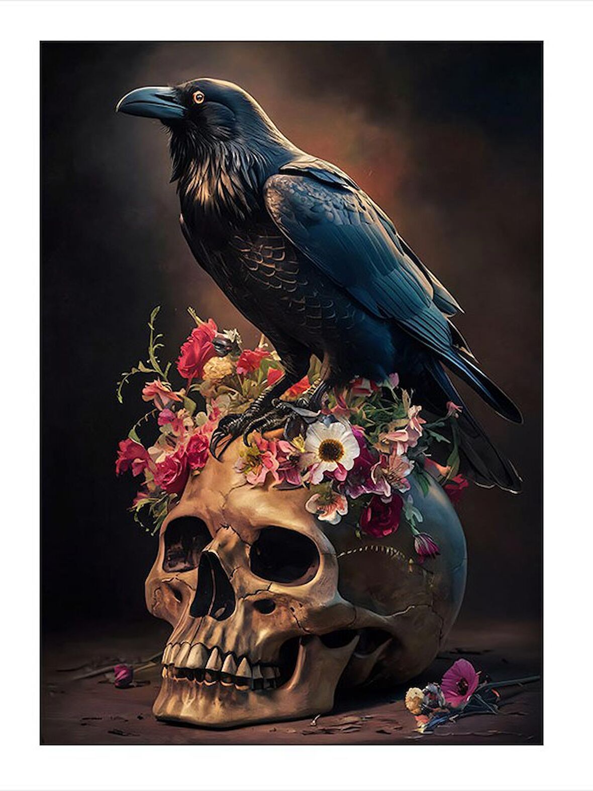 Kuru Kafa Ve Karga Mdf poster 18cm X 27cm