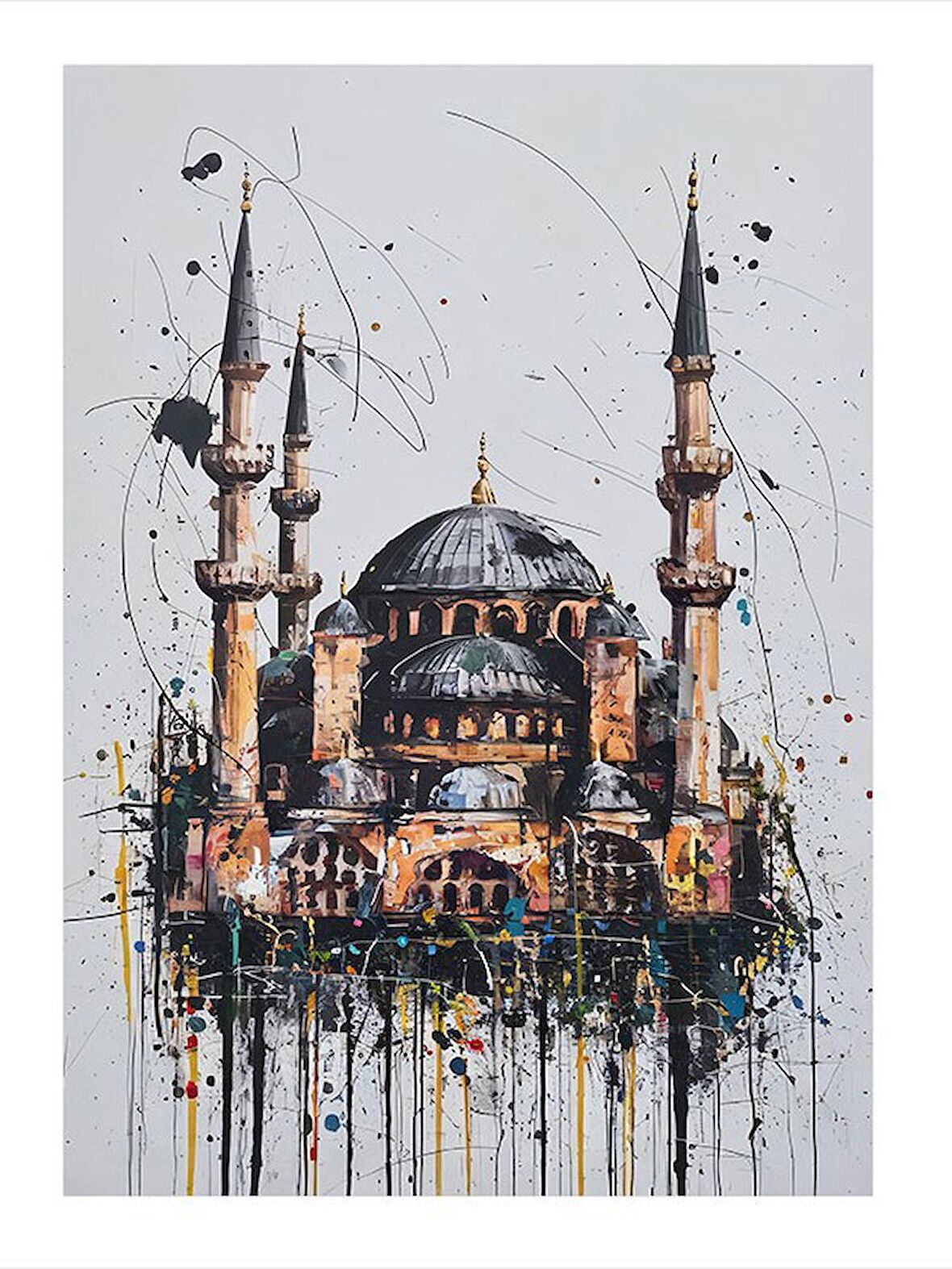 Kuru Kalem Ayasofya Camii Art Mdf Poster 50cmX 70cm