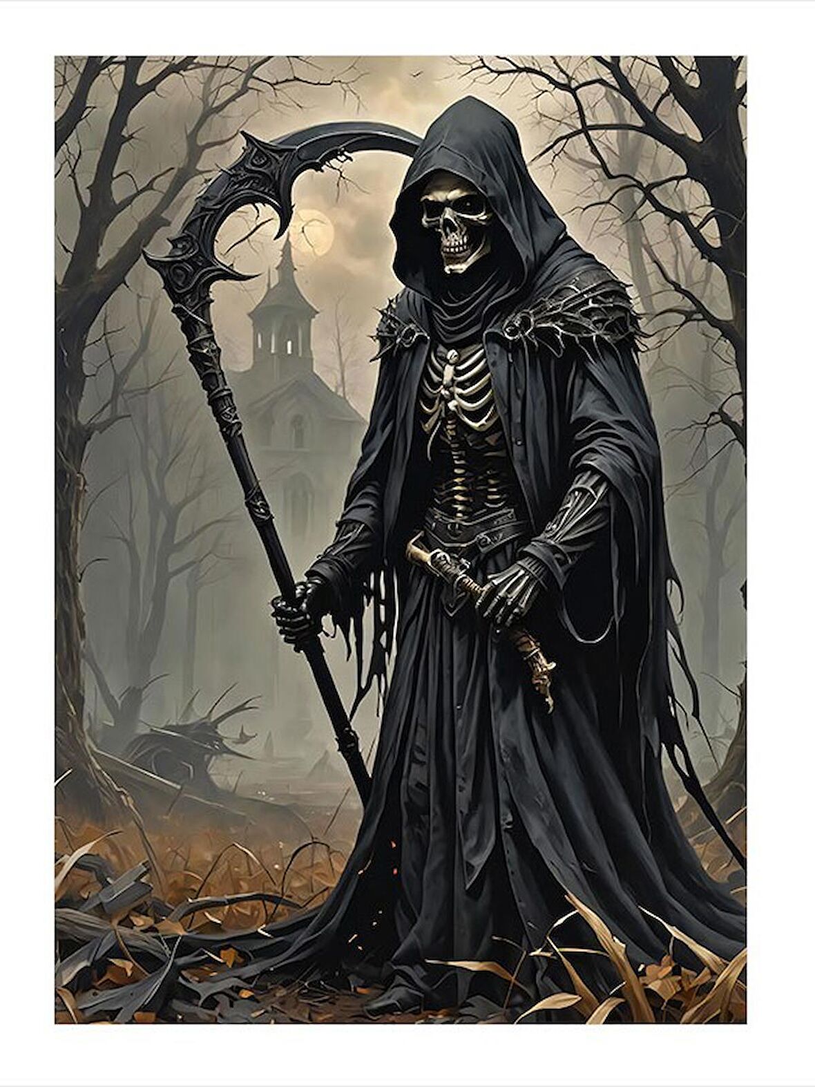 Ölüm Meleği Art Mdf Tablo 18cm X 27cm