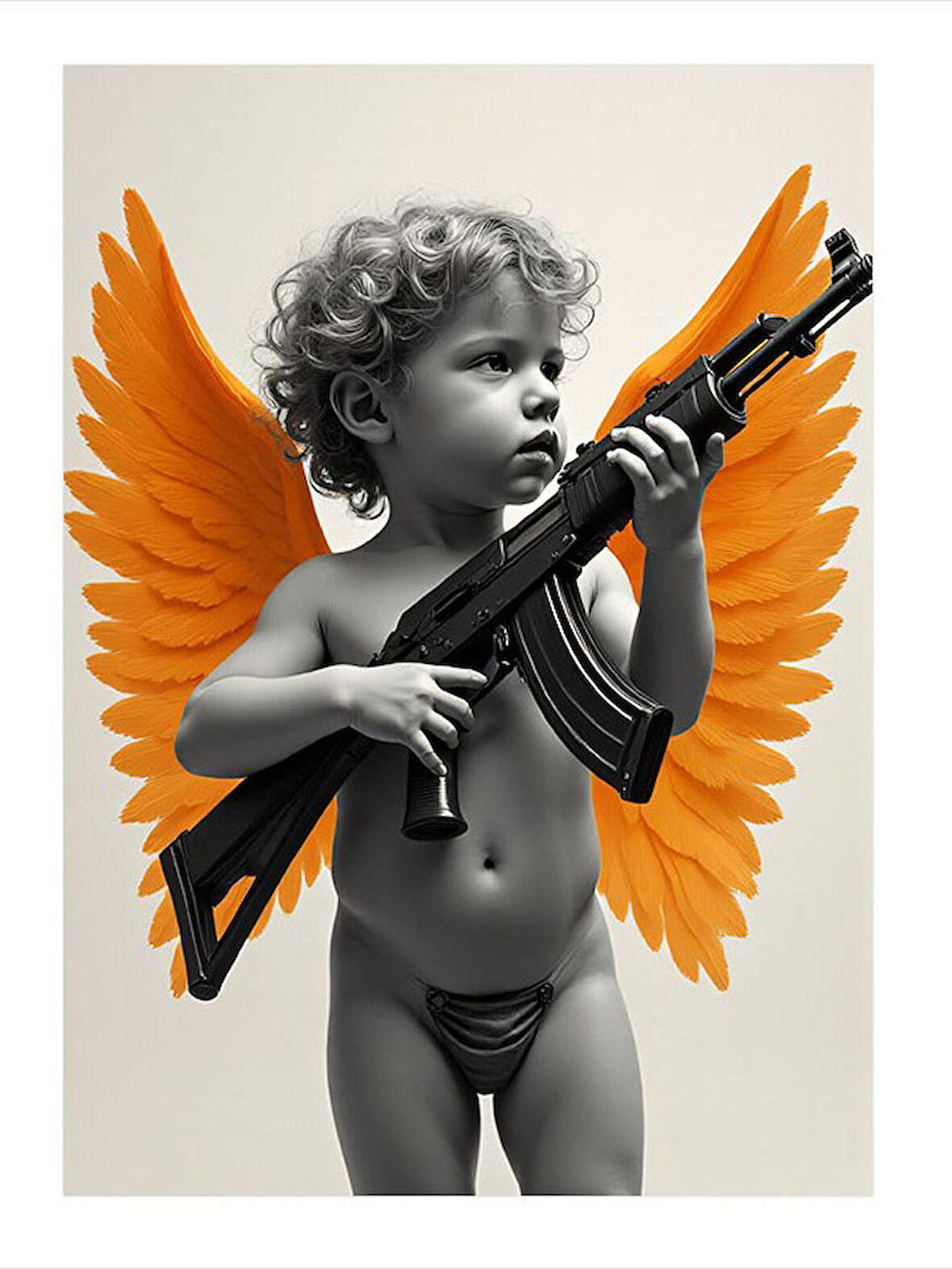 Kanatlı Melek Çocuk Art Mdf Poster