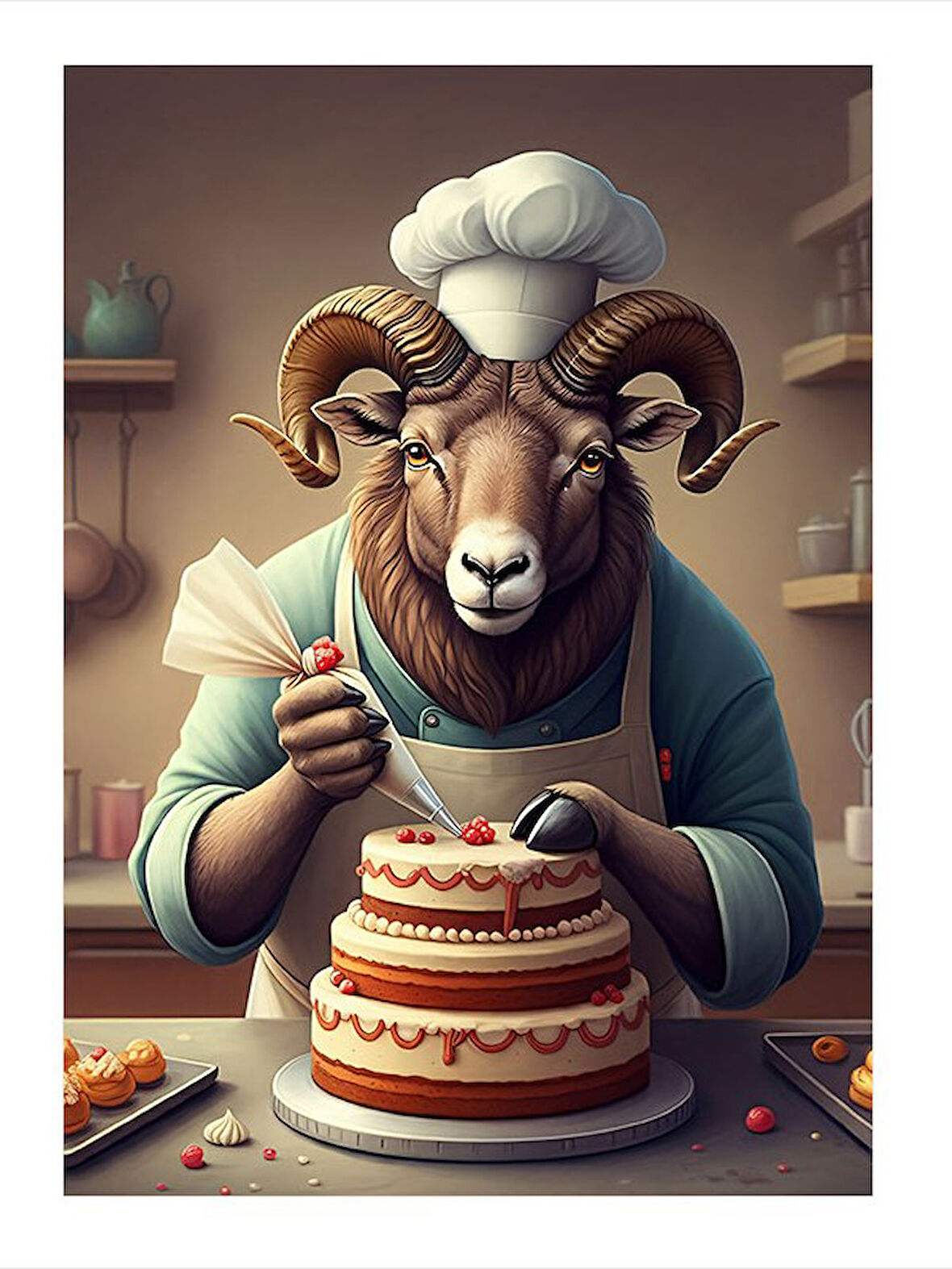 Pasta Yapan Koç Şef Modern Mdf Tablo