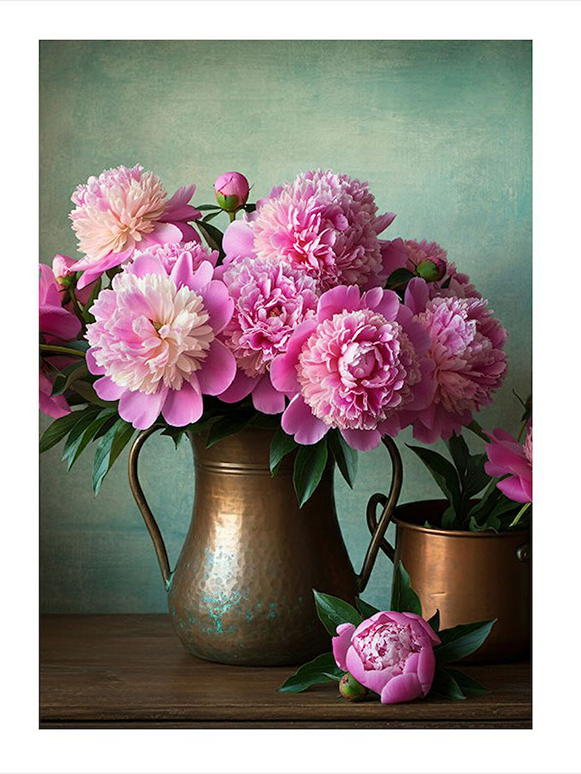 Pembe Çiçek Vazo Mdf poster