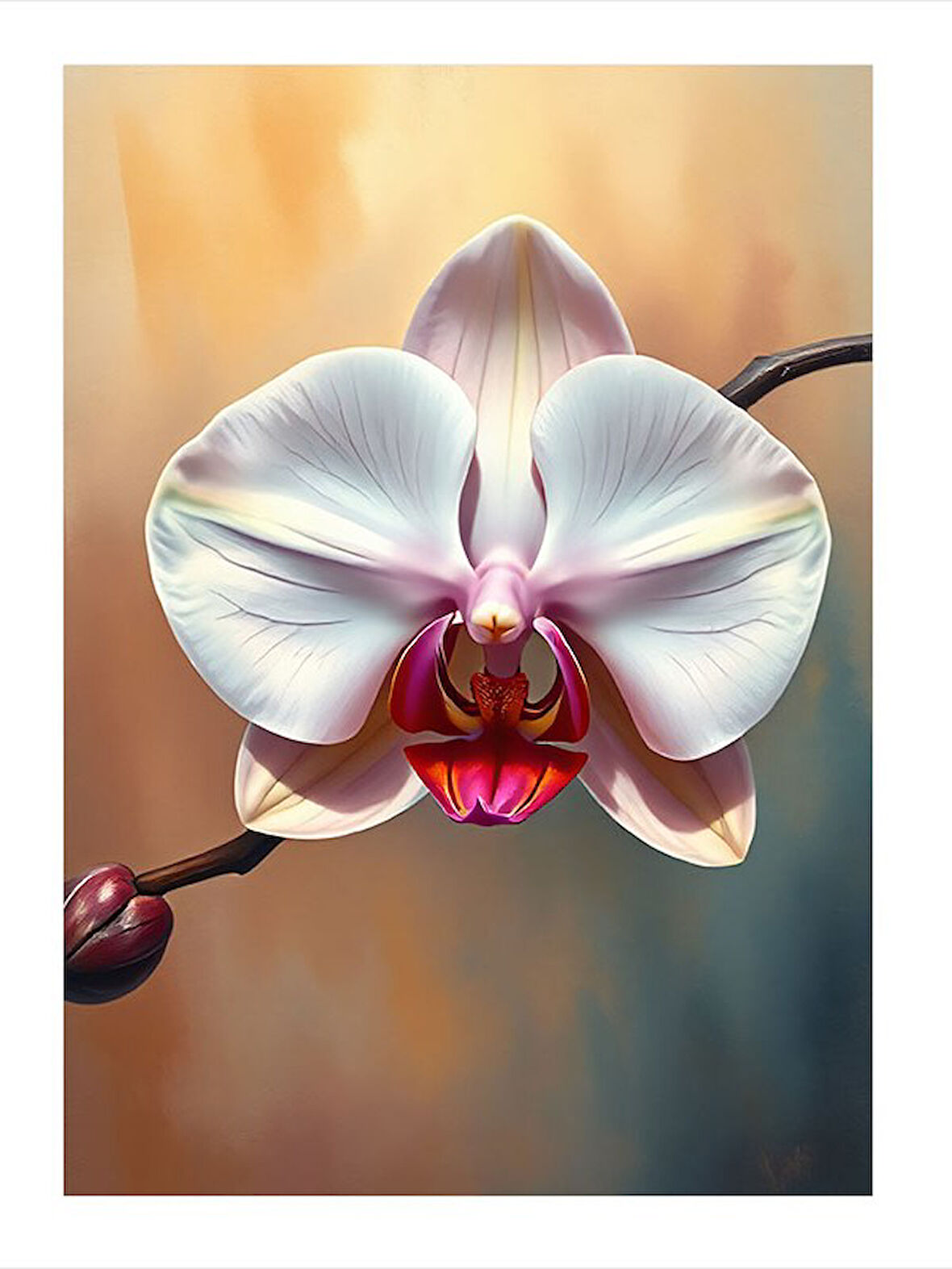 Pembe Orkide Çiçeği Mdf poster