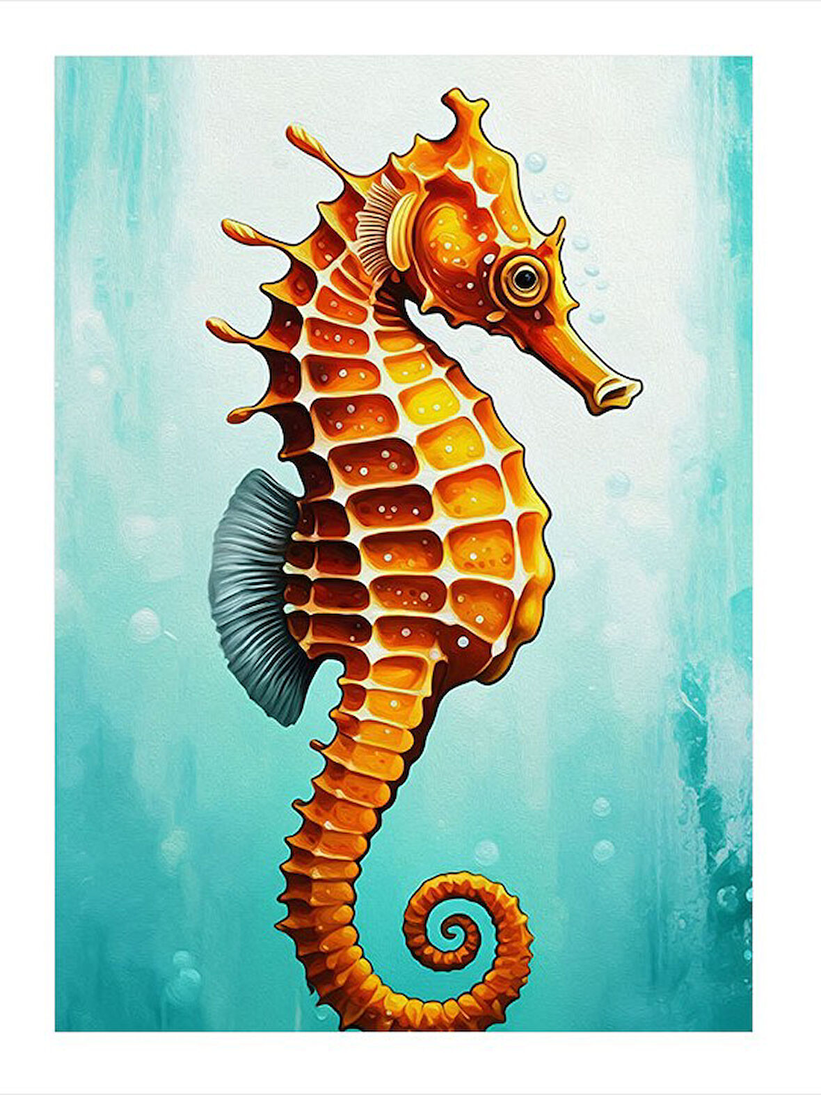 Denizatı Çizimi Art Mdf Tablo