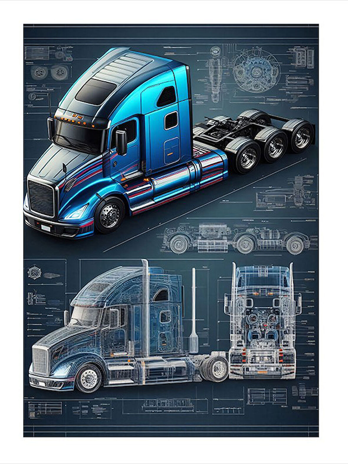 Modern Tır Tasarımı Hediyelik Ahşap Tablo