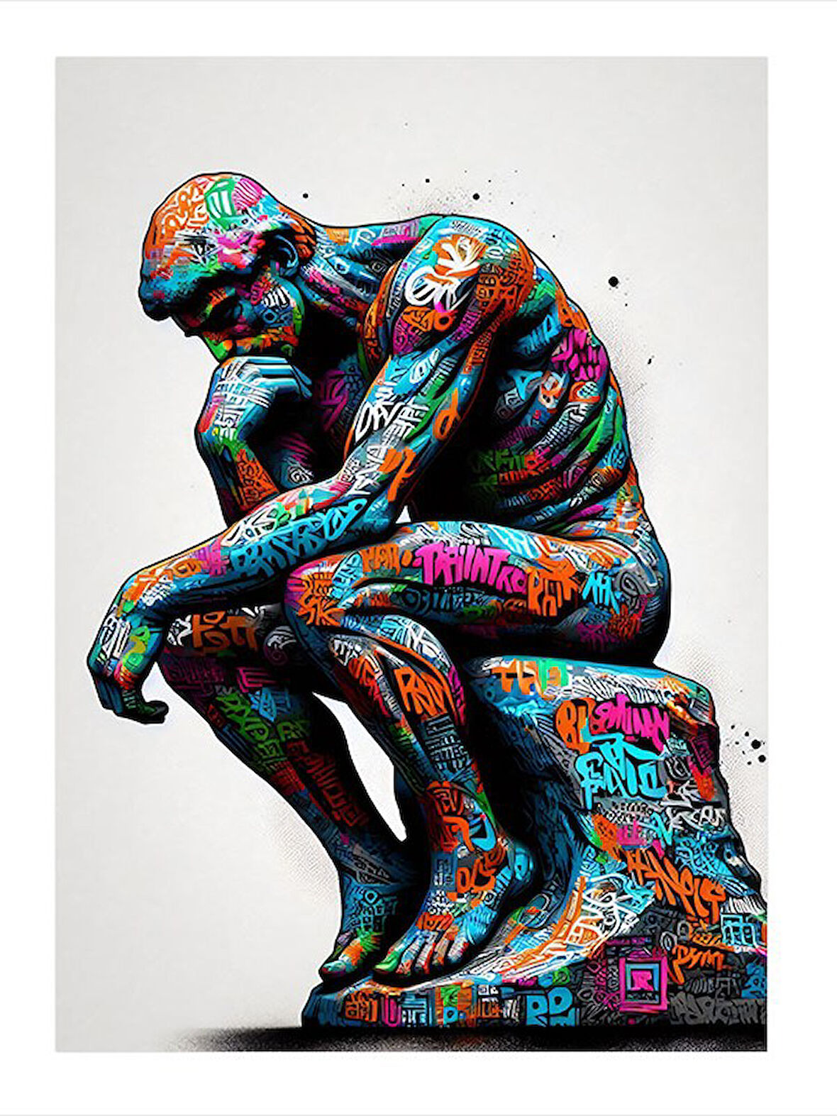 Düşünen Adam Sanatı Model Mdf tablo