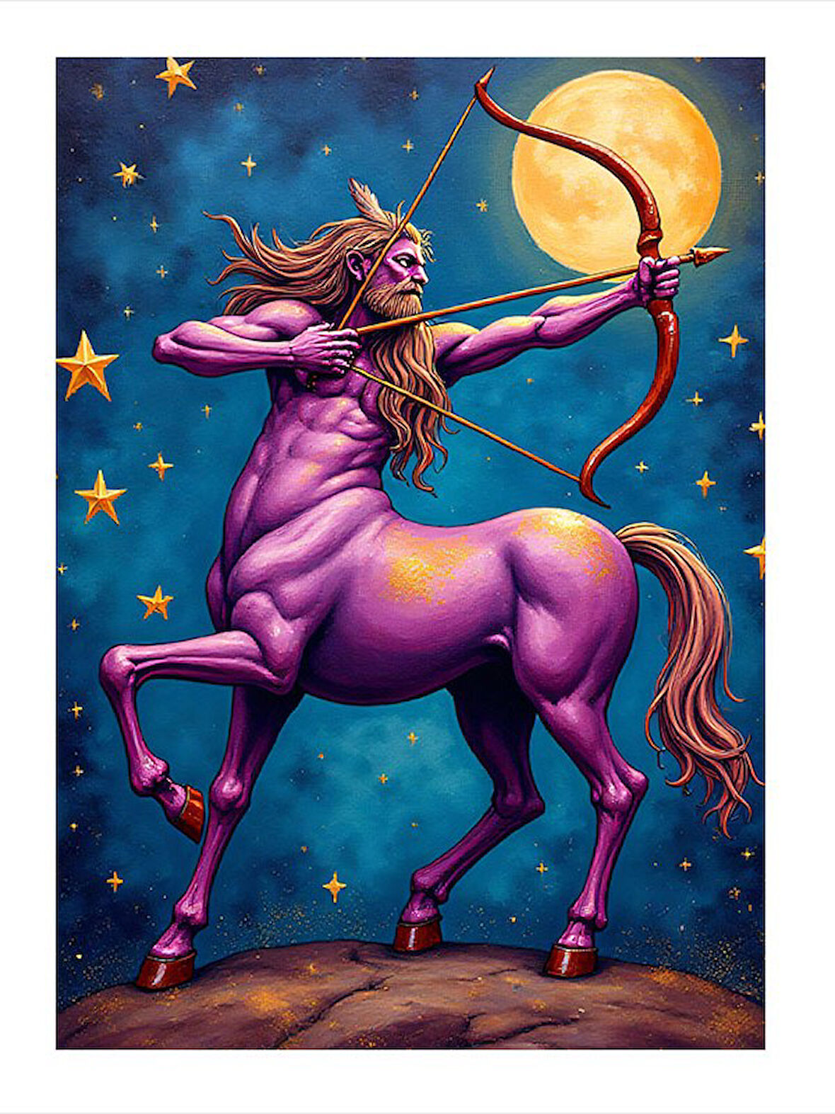 Yay Burcu Centaur Dekoratif Mdf Tablo