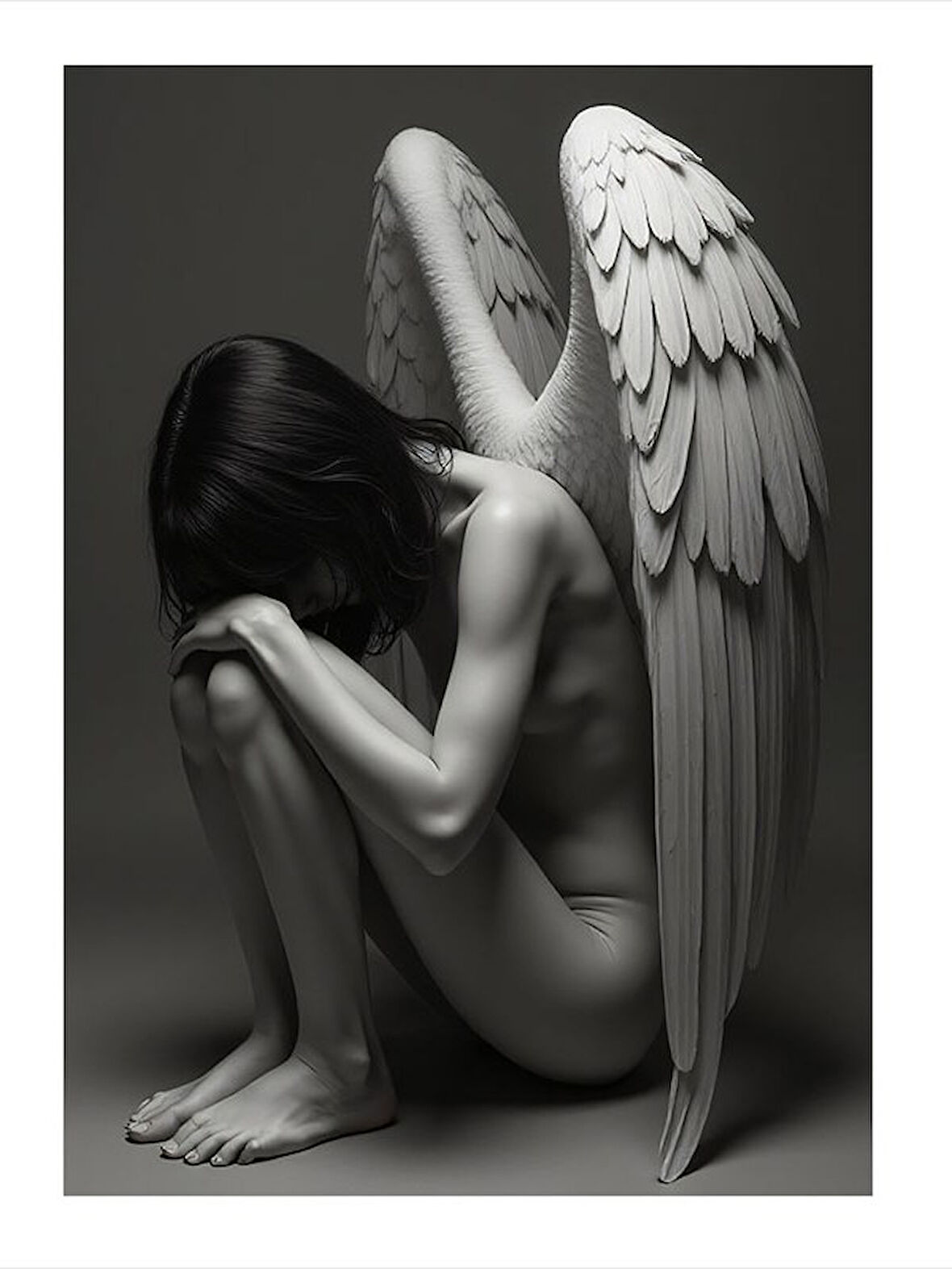 Kanatlı Melek Figürü Hediyelik Mdf Tablo