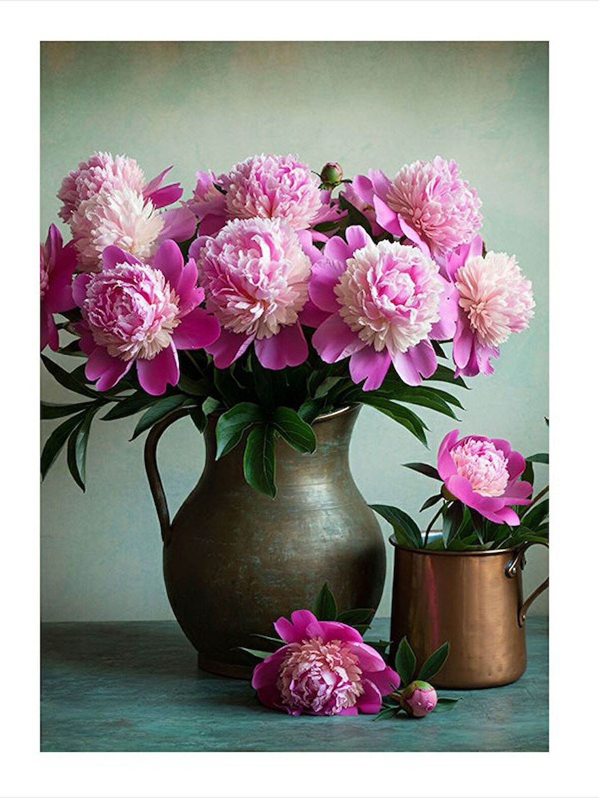 Pembe Çiçek Vazo Hediyelik Mdf Tablo