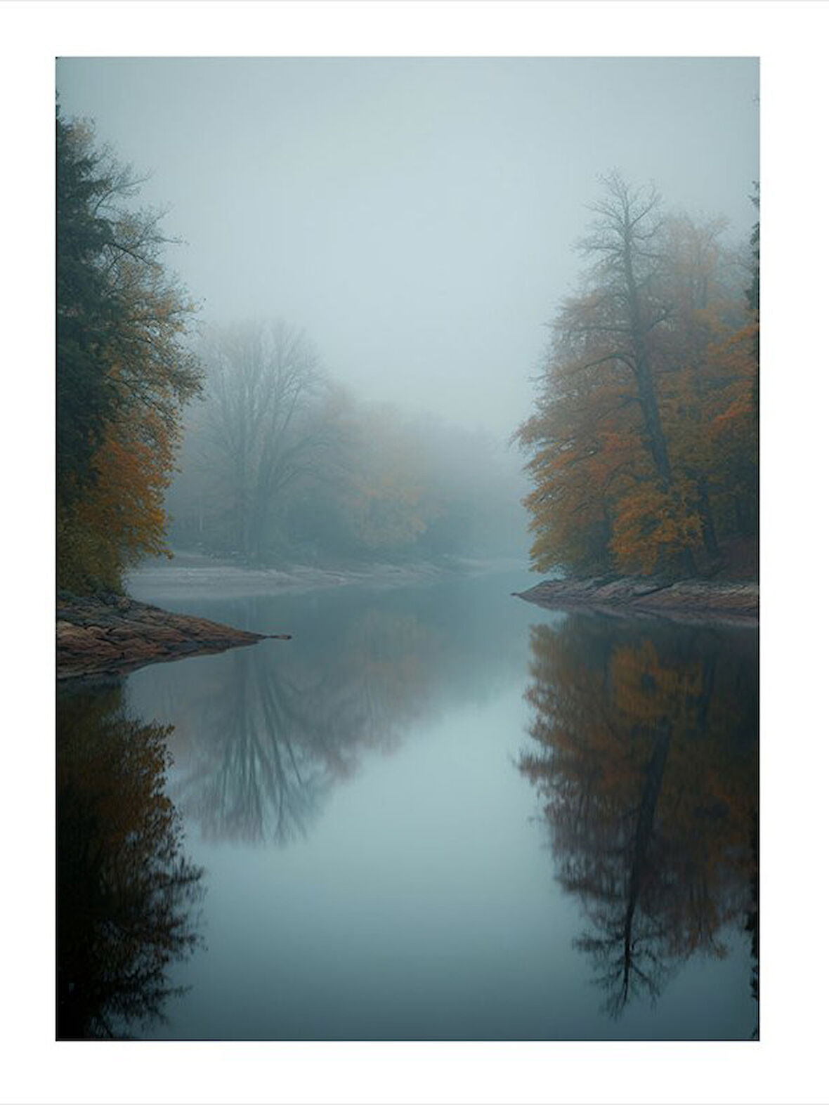 Sisli Göl Manzarası Model Mdf tablo