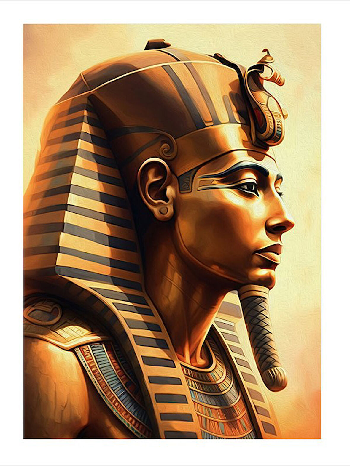 Firavun Portresi Hediyelik Ahşap Tablo