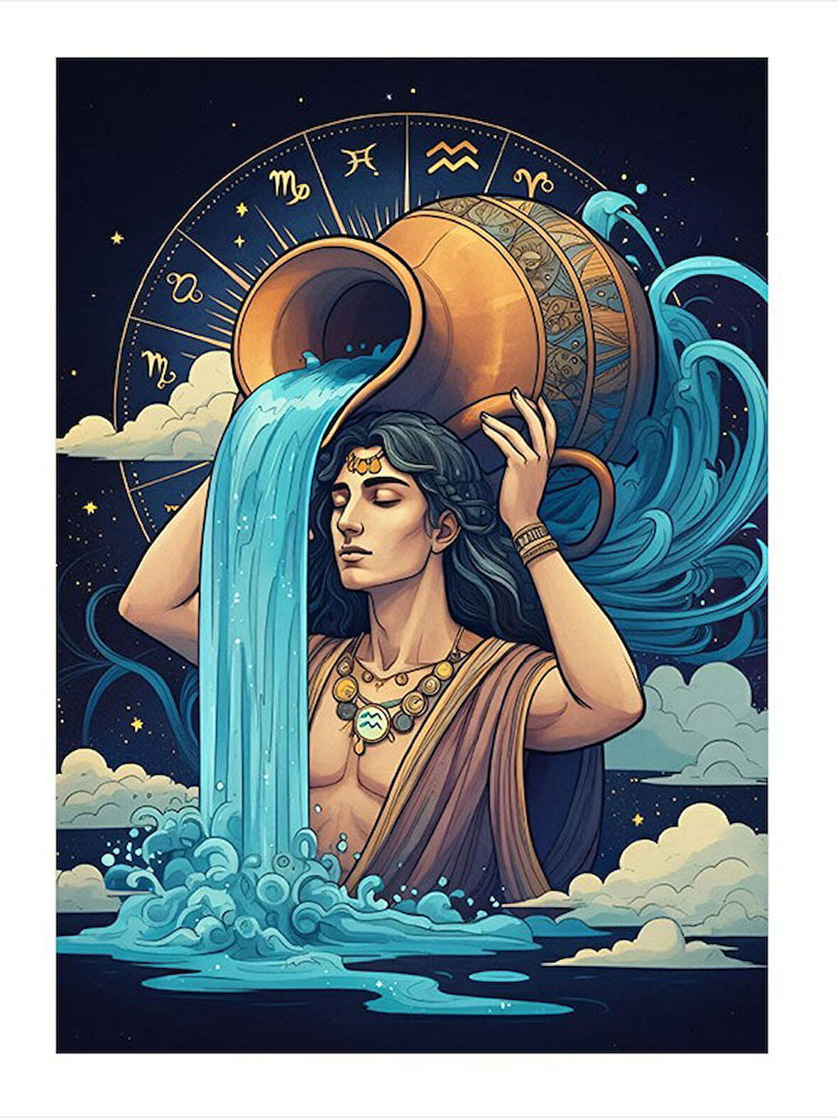 Kova Burcu  Desenli Mdf Tablo