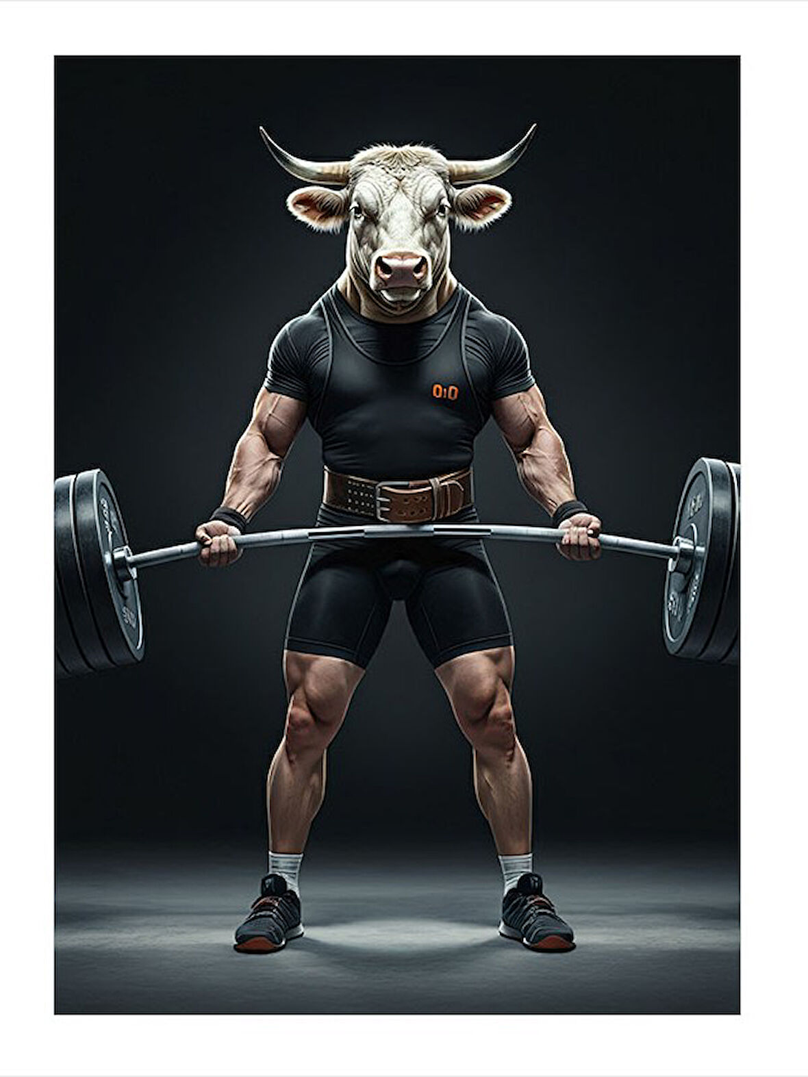 Ağırlık Kaldıran Boğa Mdf Tablo