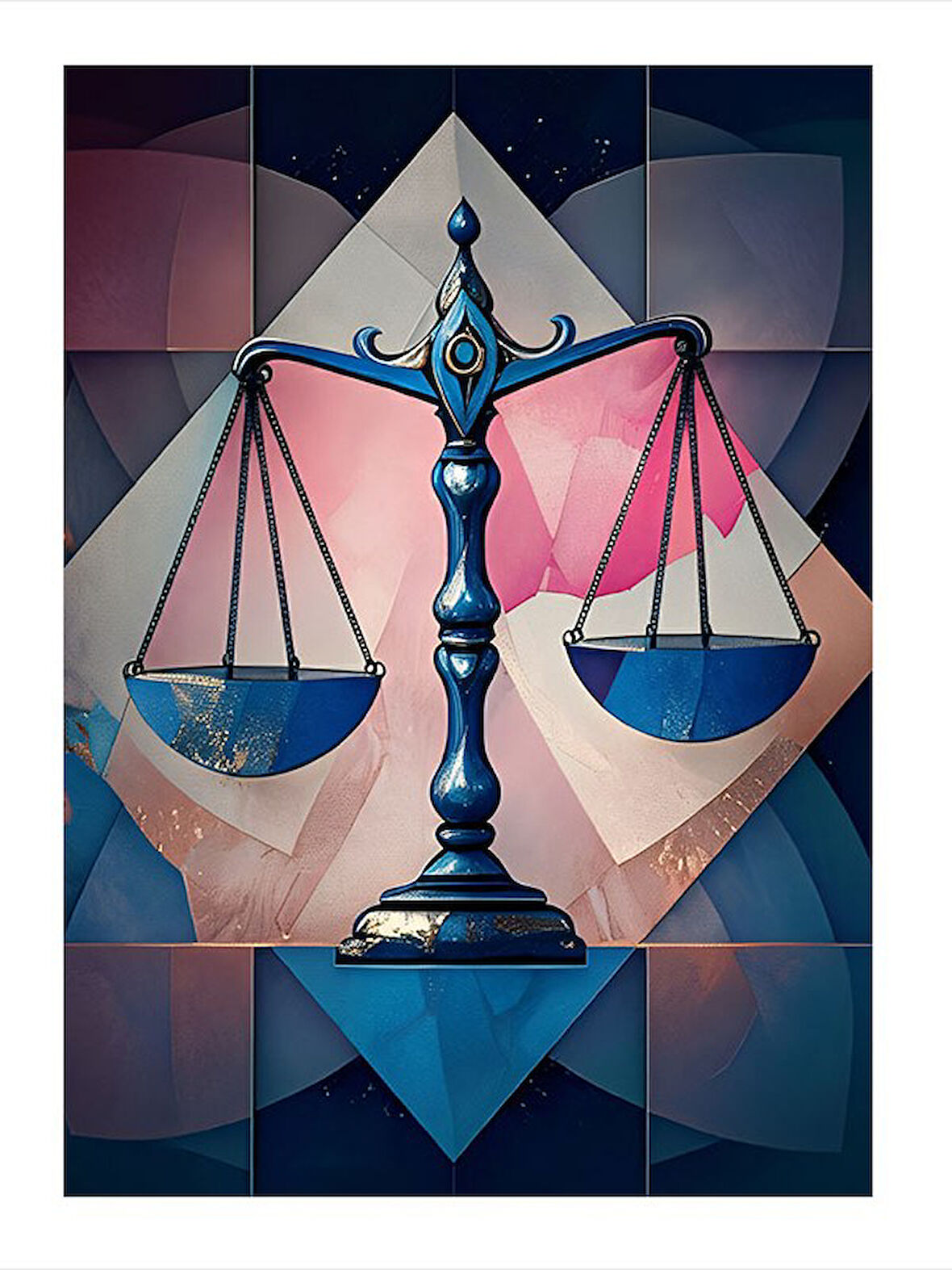 Terazi Ve Denge Sanatı Hediyelik Ahşap Tablo