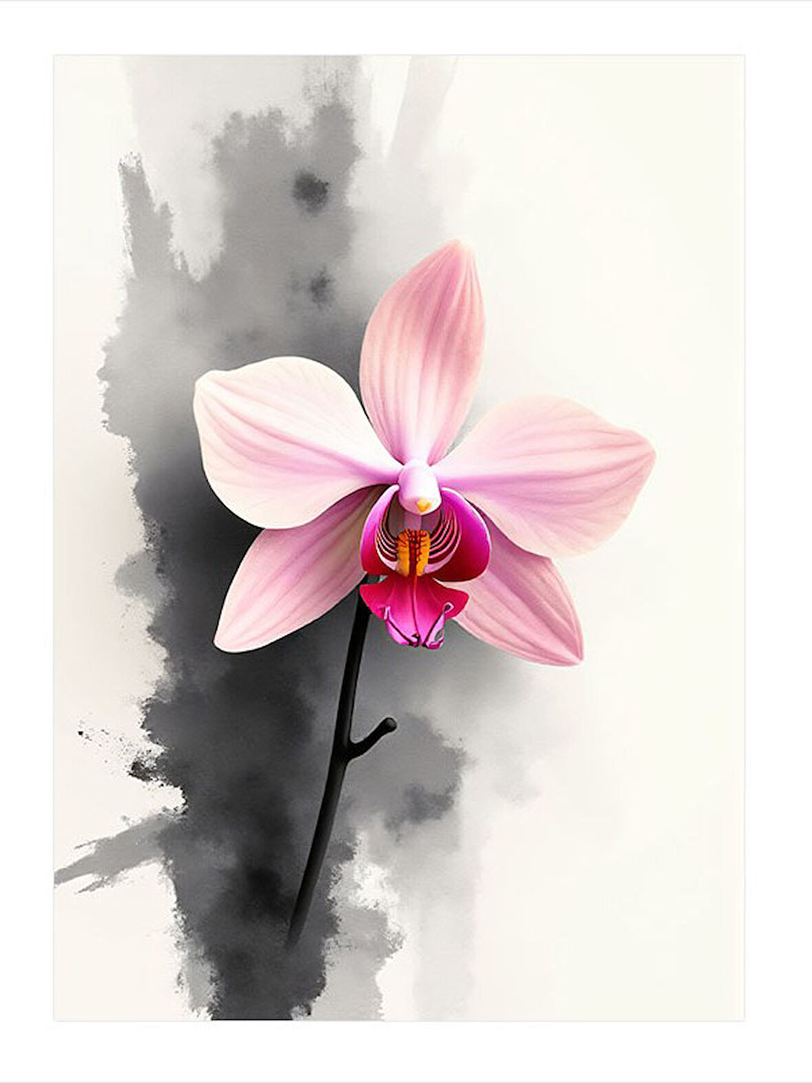 Pembe Orkide Çiçeği Model Mdf tablo