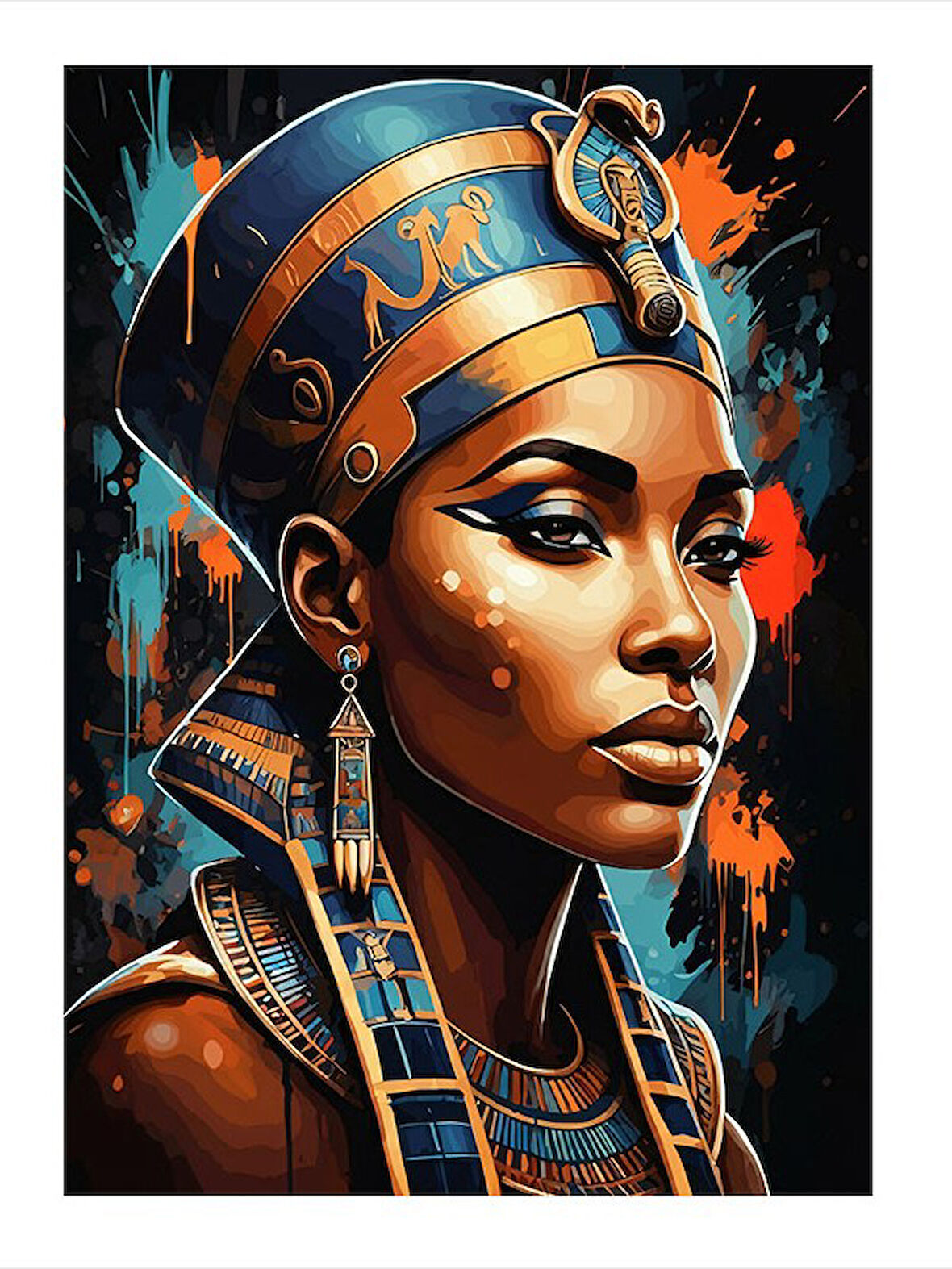 Firavun Kraliçesi Mısır Teması Hediyelik Mdf Tablo