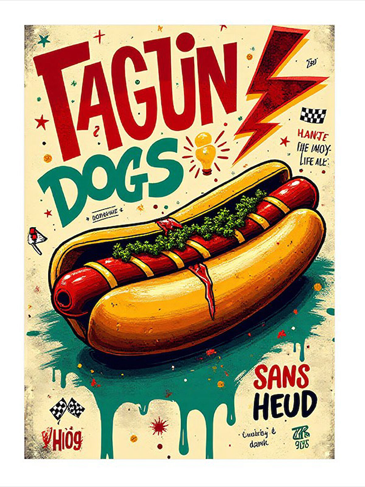 Tagun Dogs Poster Model Ahşap Tablo