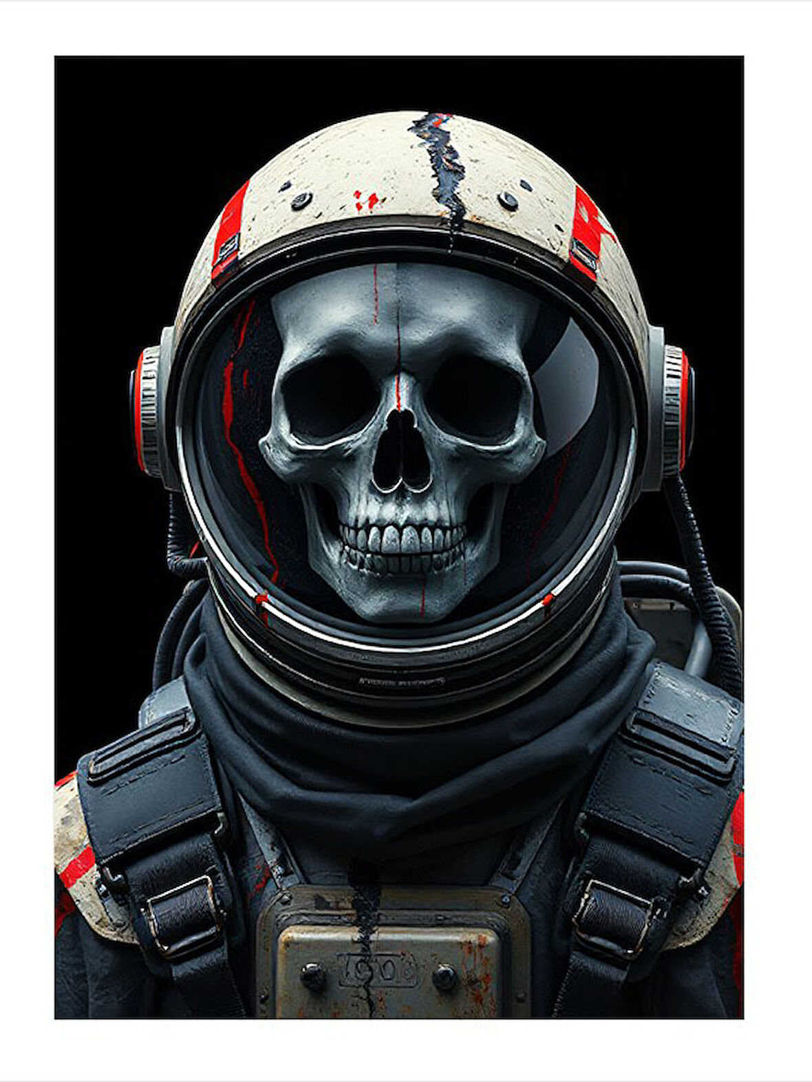 İskelet Astronot Tasarım Mdf Tablo