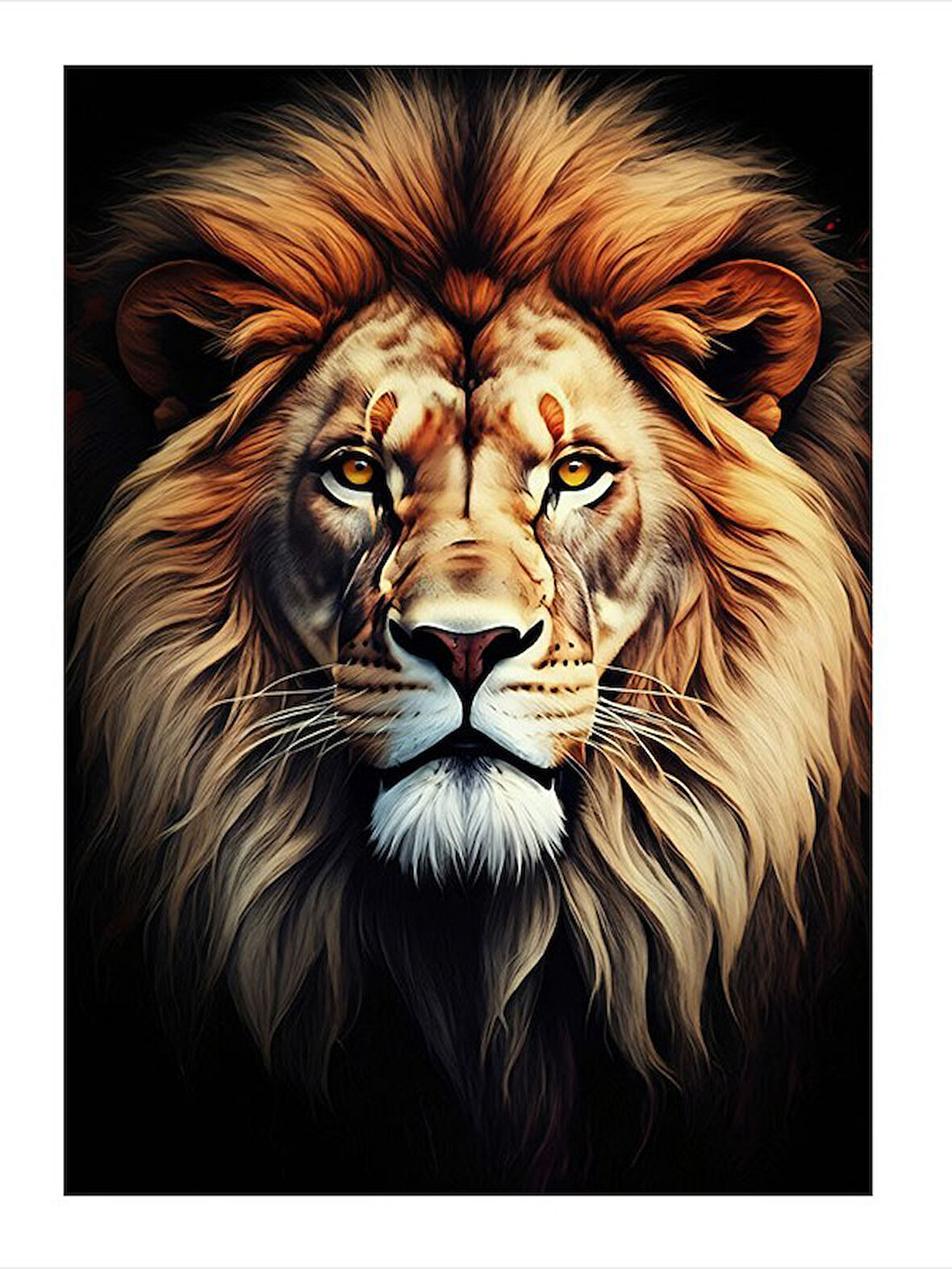 Erkek Aslan Modern Mdf Tablo