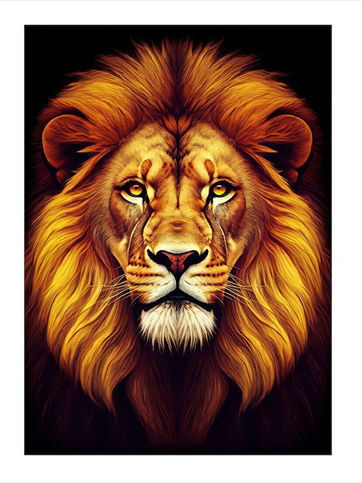 Aslan Portresi Art Mdf Poster