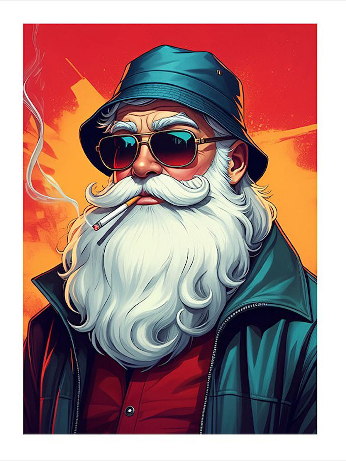 Yaşlı Adam Portresi Tasarım Mdf Tablo