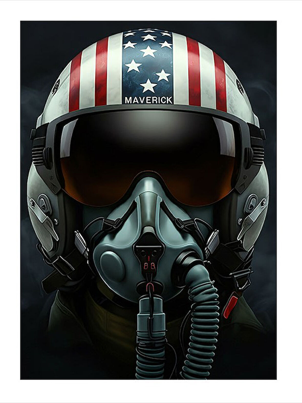 Pilot Kaskı Detaylı Çizim Hediyelik Mdf Tablo