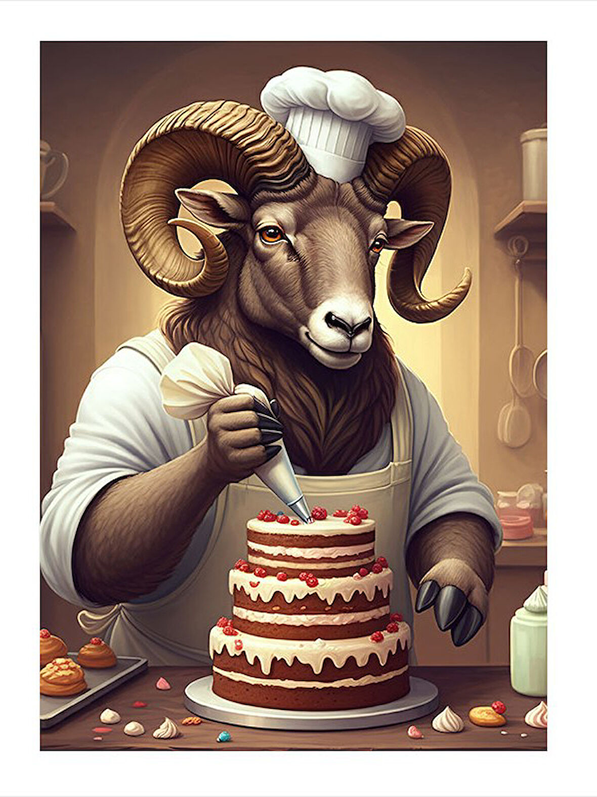 Kek Yapan Koç Model Mdf tablo