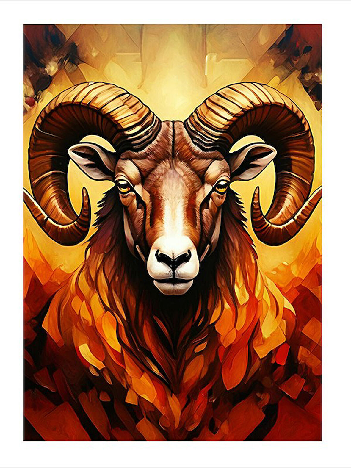 Alevlerin Koç Simgesi Art Mdf Poster