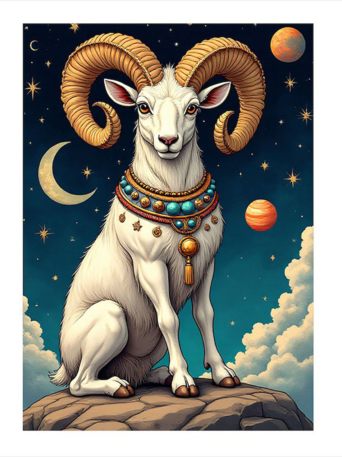 Koç Burcunun Gücü Art Mdf Tablo