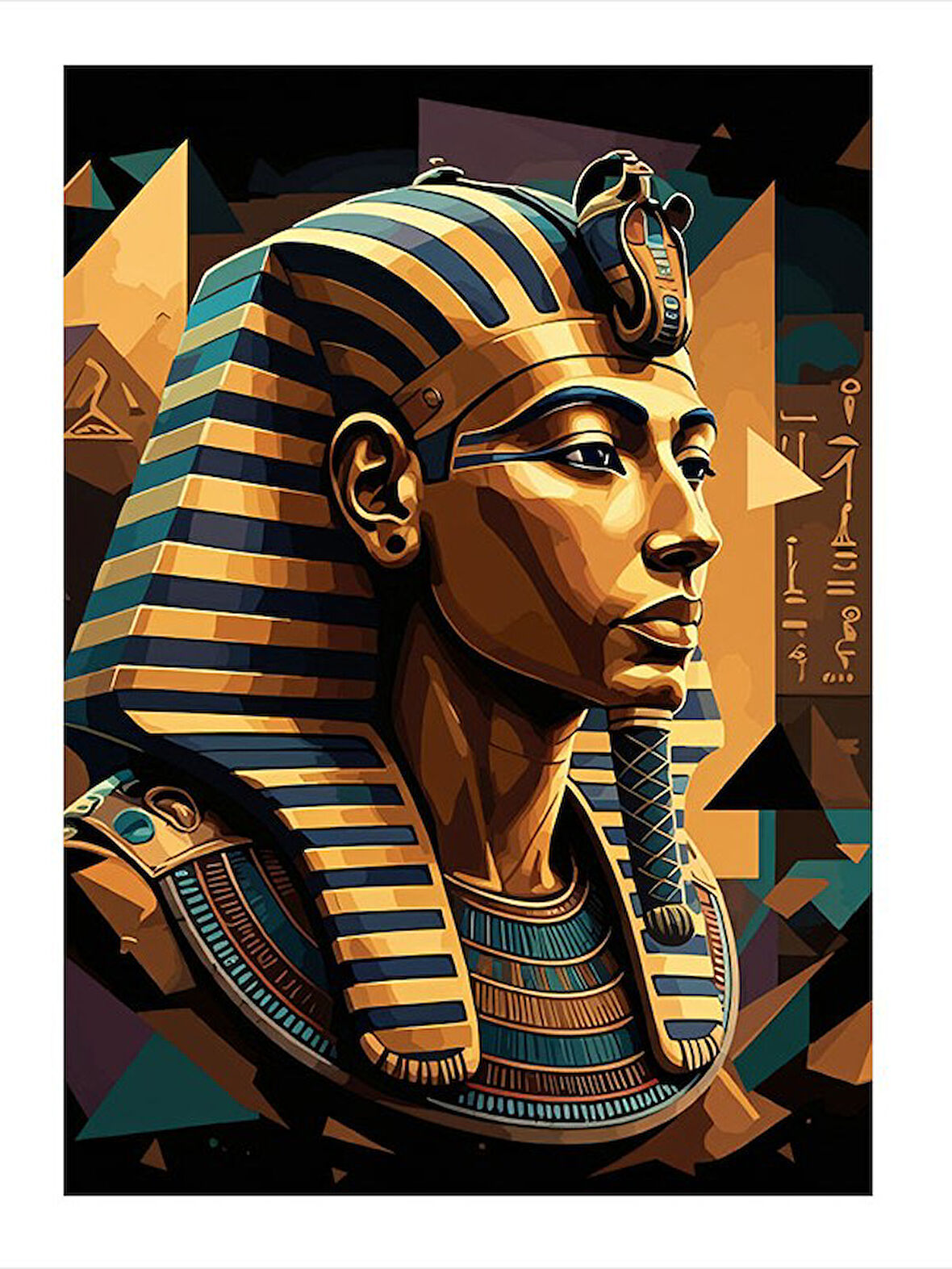 Firavun Mısır Kralı Mdf poster