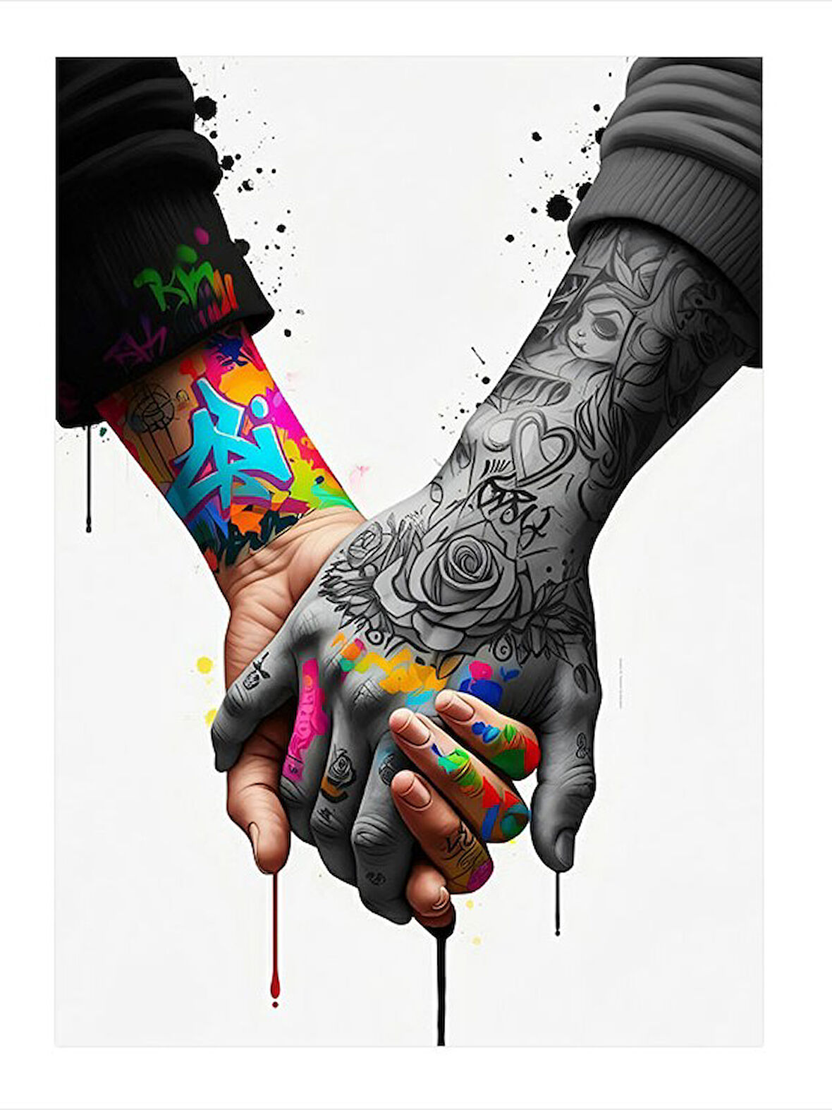 Birlikte El Ele Sanat Mdf Tablo