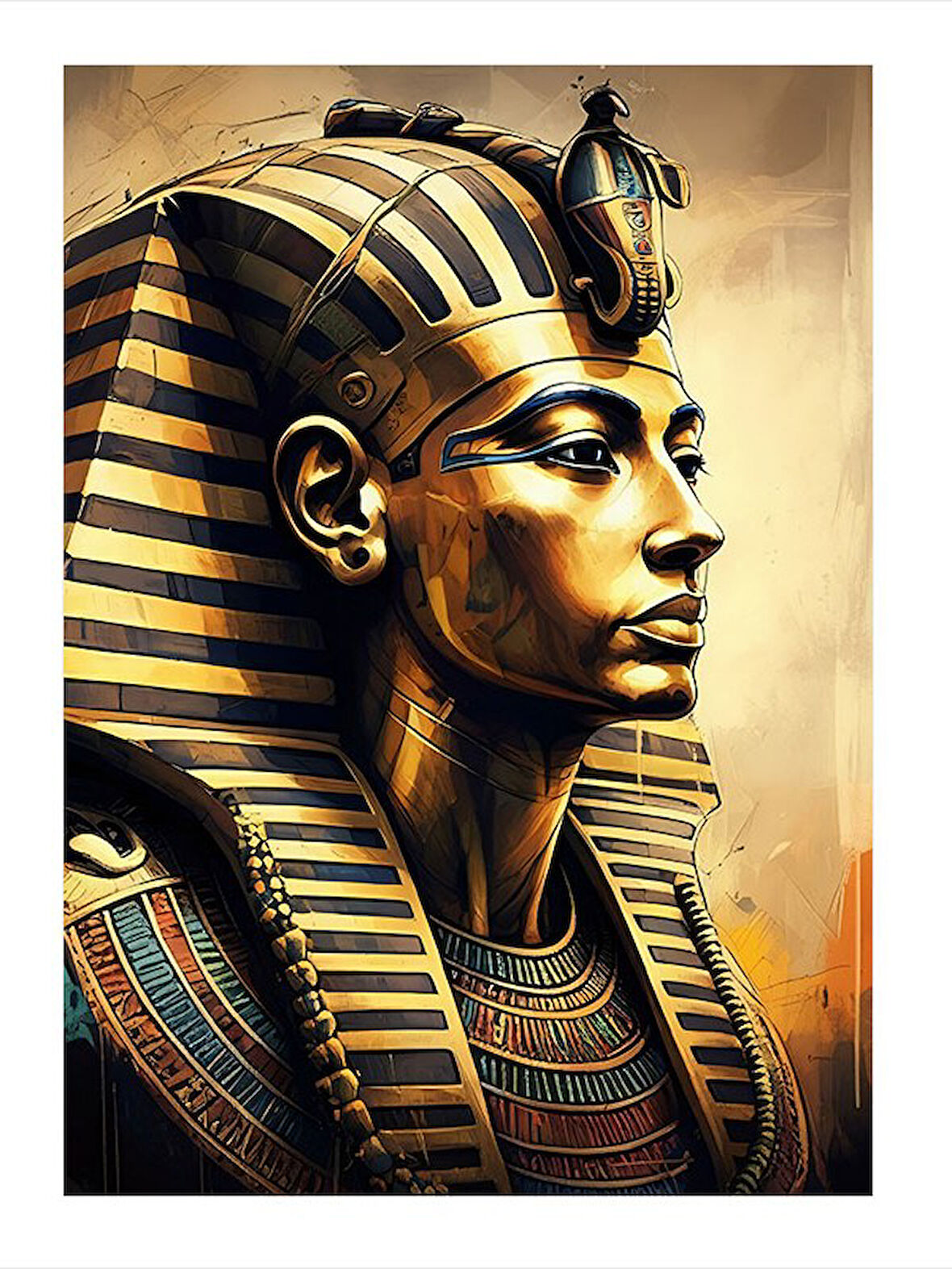 Mısır Kralı’Nın Gücü Desenli Mdf Tablo