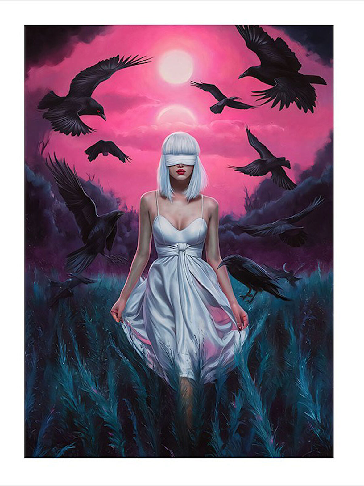 Karanlıkta Renklerin Dansı Desenli Mdf Tablo