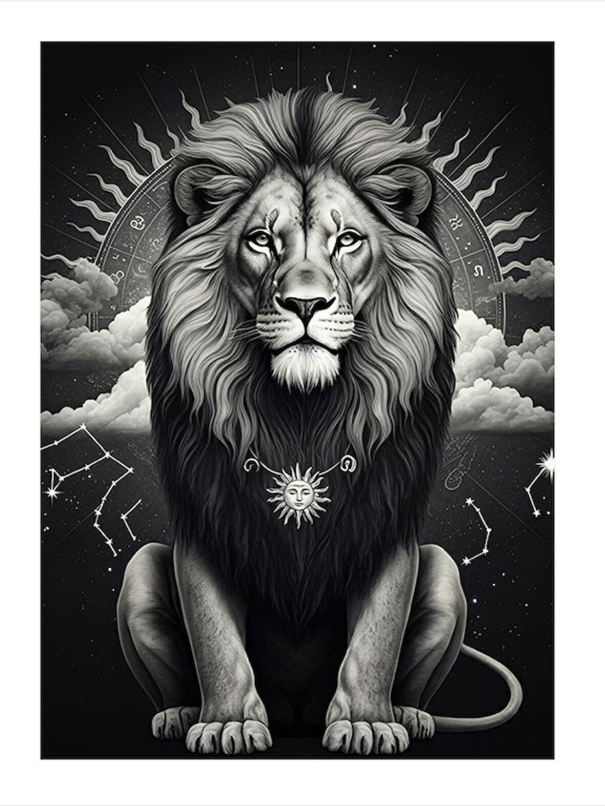 Aslan Burcu Modern Mdf Tablo