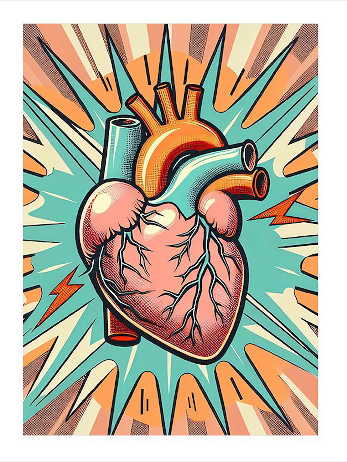 Kalbin Güçlü Ritmi Art Mdf Poster